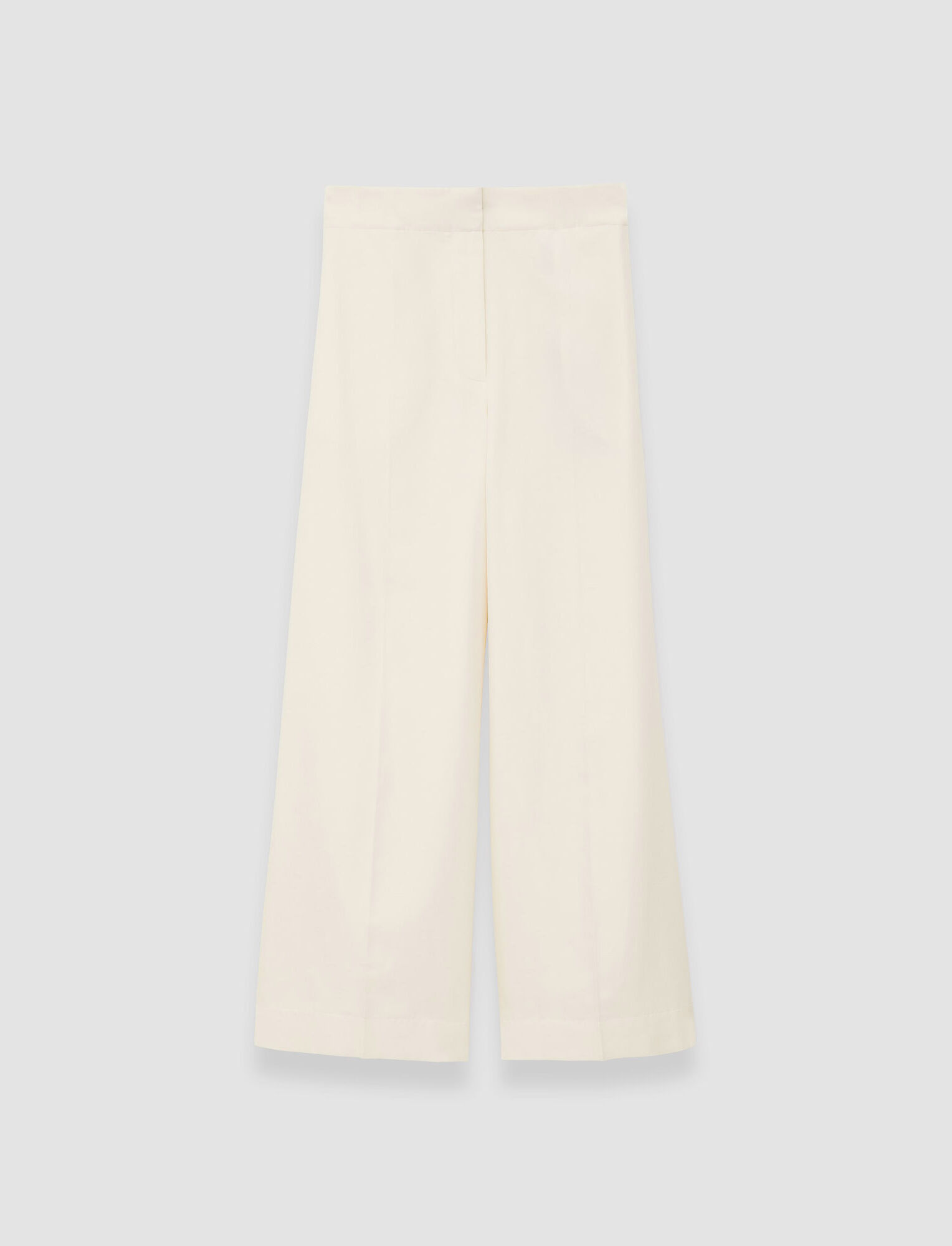Shop Joseph Soft Cotton Silk Thurlow Trousers In Ivory