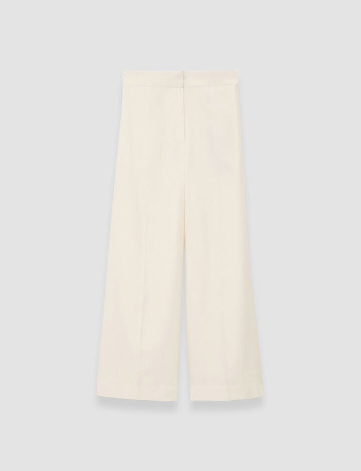 Joseph, Soft Cotton Silk Thurlow Trousers, in Ivory
