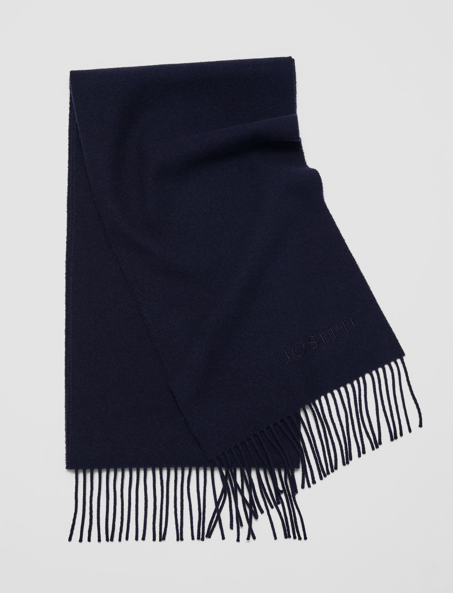 Joseph, Wool Cashmere Blend Alice Scarf, in Navy