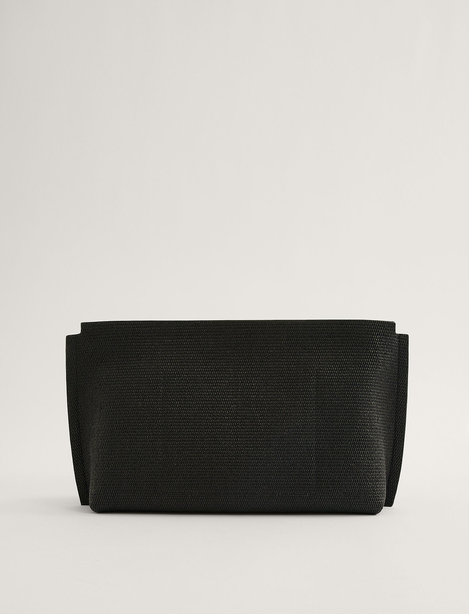 Joseph, Natural Fabric Clutch Bag, in BLACK