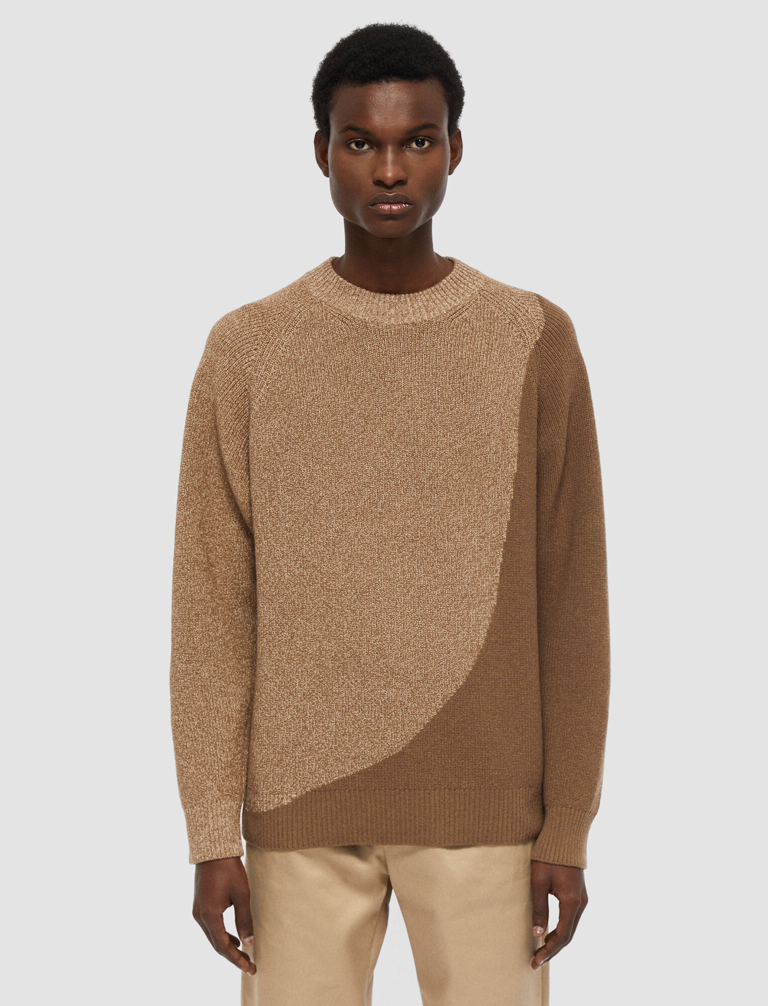 Joseph, Twisted Cotton Cashmere Jumper, in Taupe