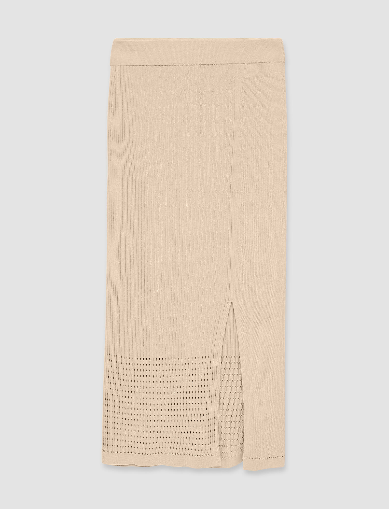 Joseph Cotton Rayon Rib Skirt In Desert Combo