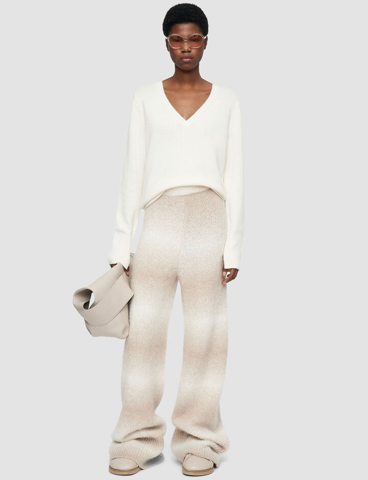 Joseph, Pants-Printed Knit, in Ivory