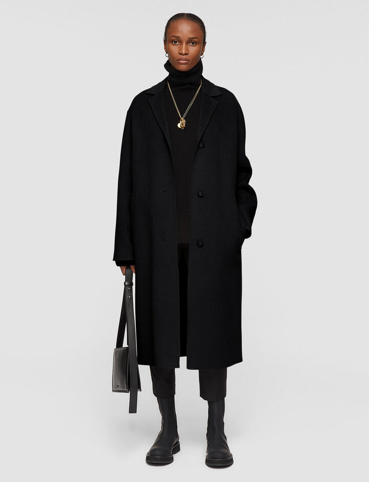 Joseph, Double Face Cashmere Caia Coat, in BLACK