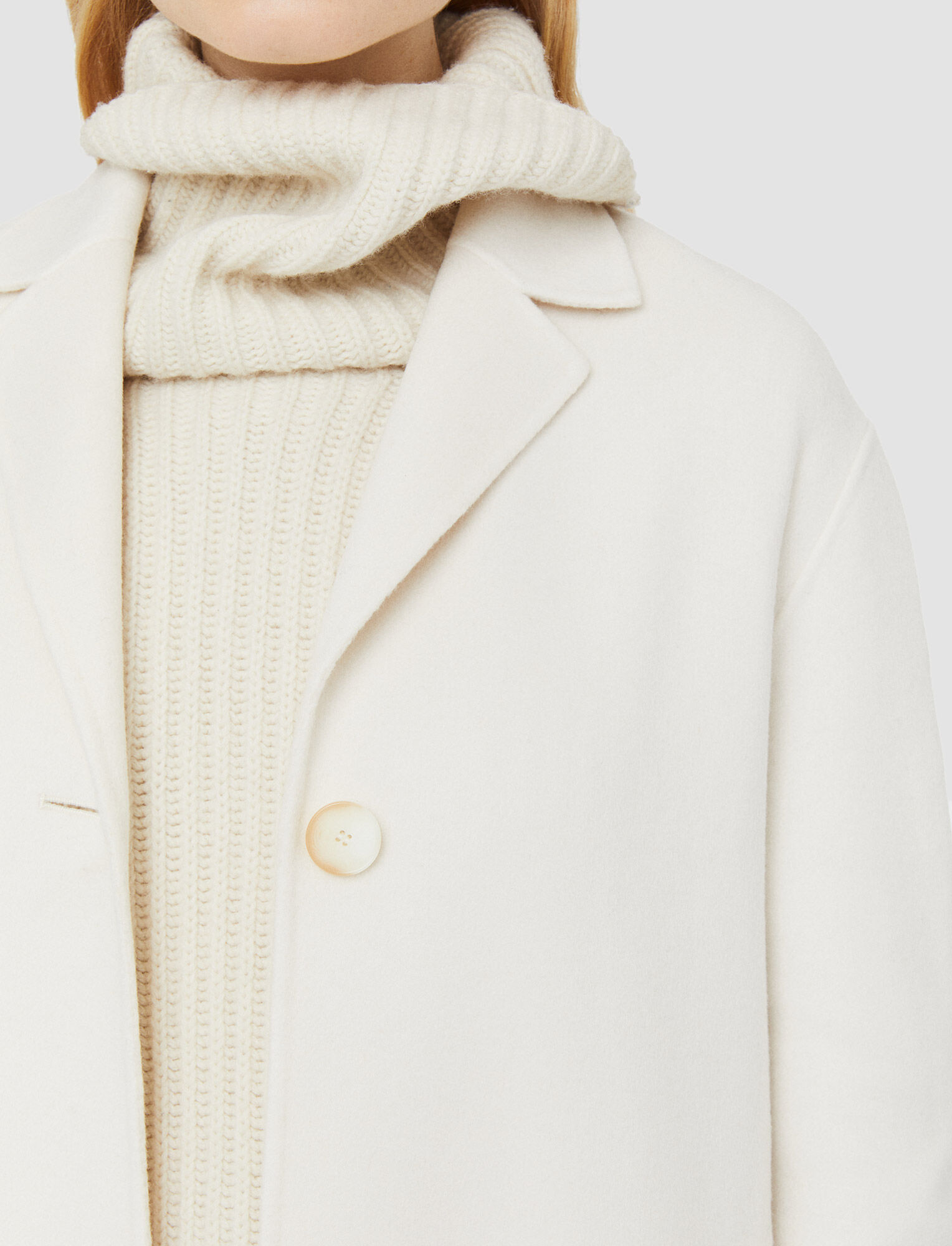 Joseph, Double Face Cashmere Caia Coat, in Ivory