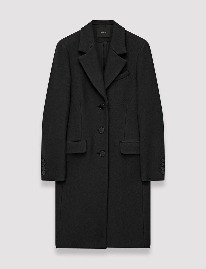 Joseph, Wool Coleherne Coat, in Black