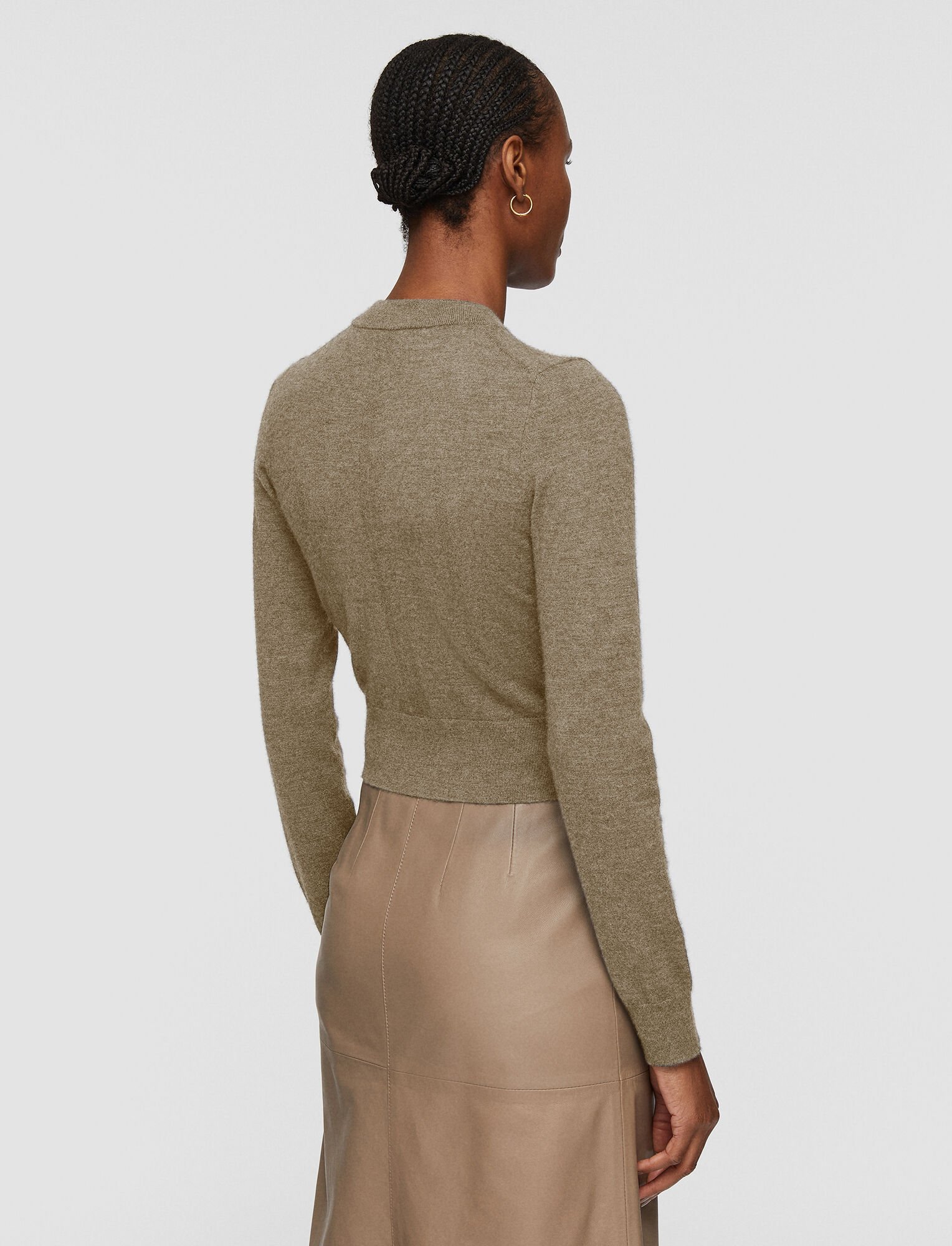 Joseph, Pull en cachemire stretch, in Taupe