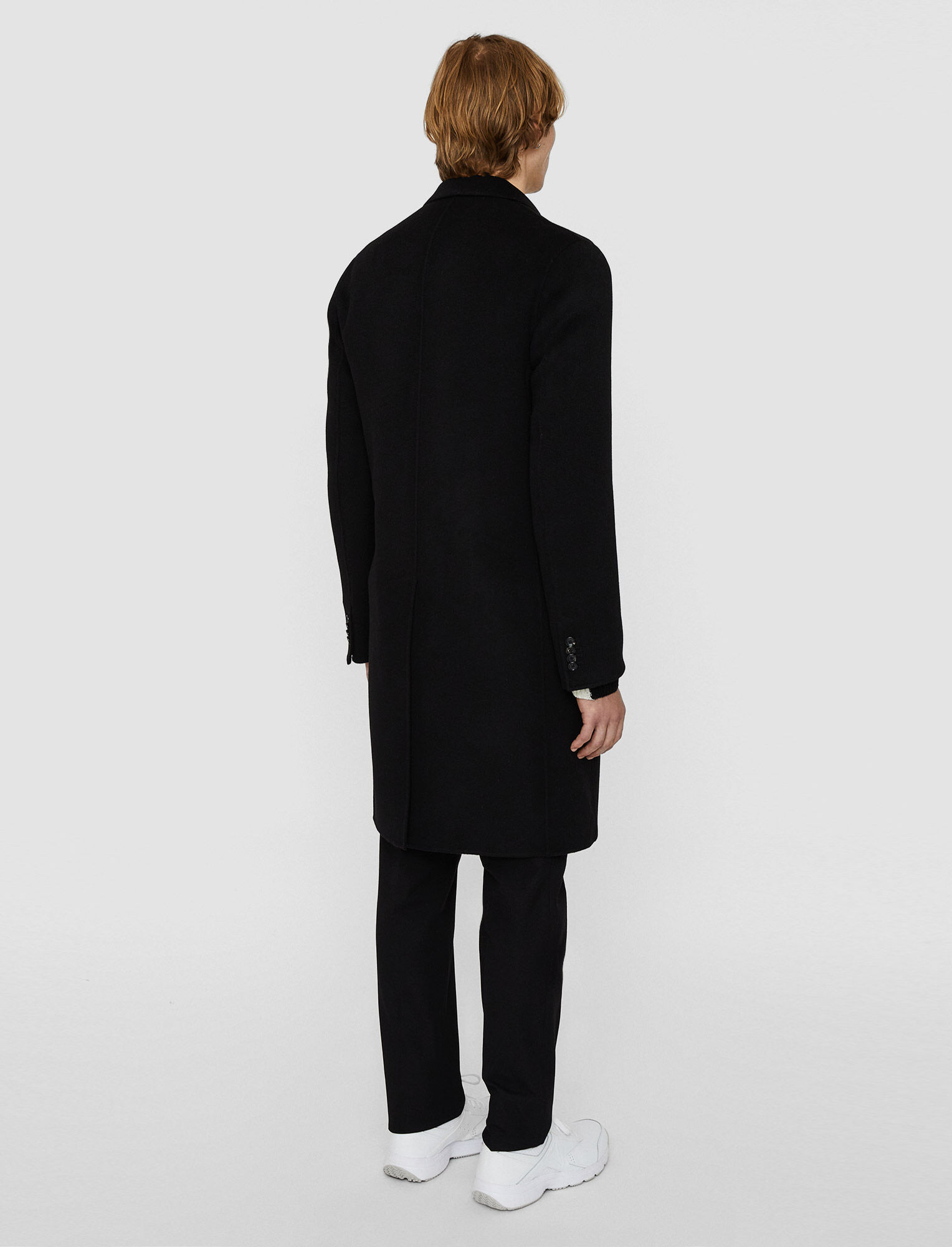 Joseph, Double Face Wool Long Coat, in Black