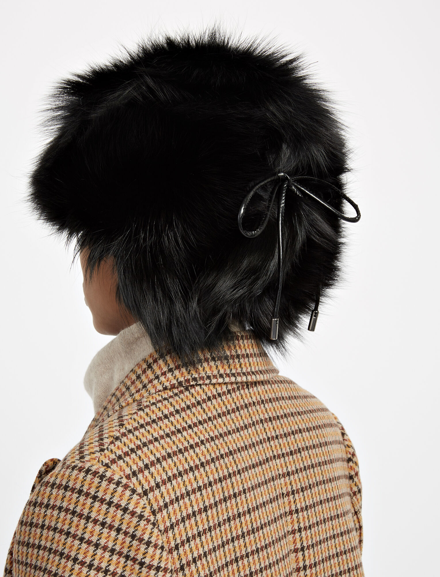 Joseph, Chapka Fox Fur Hat, in BLACK