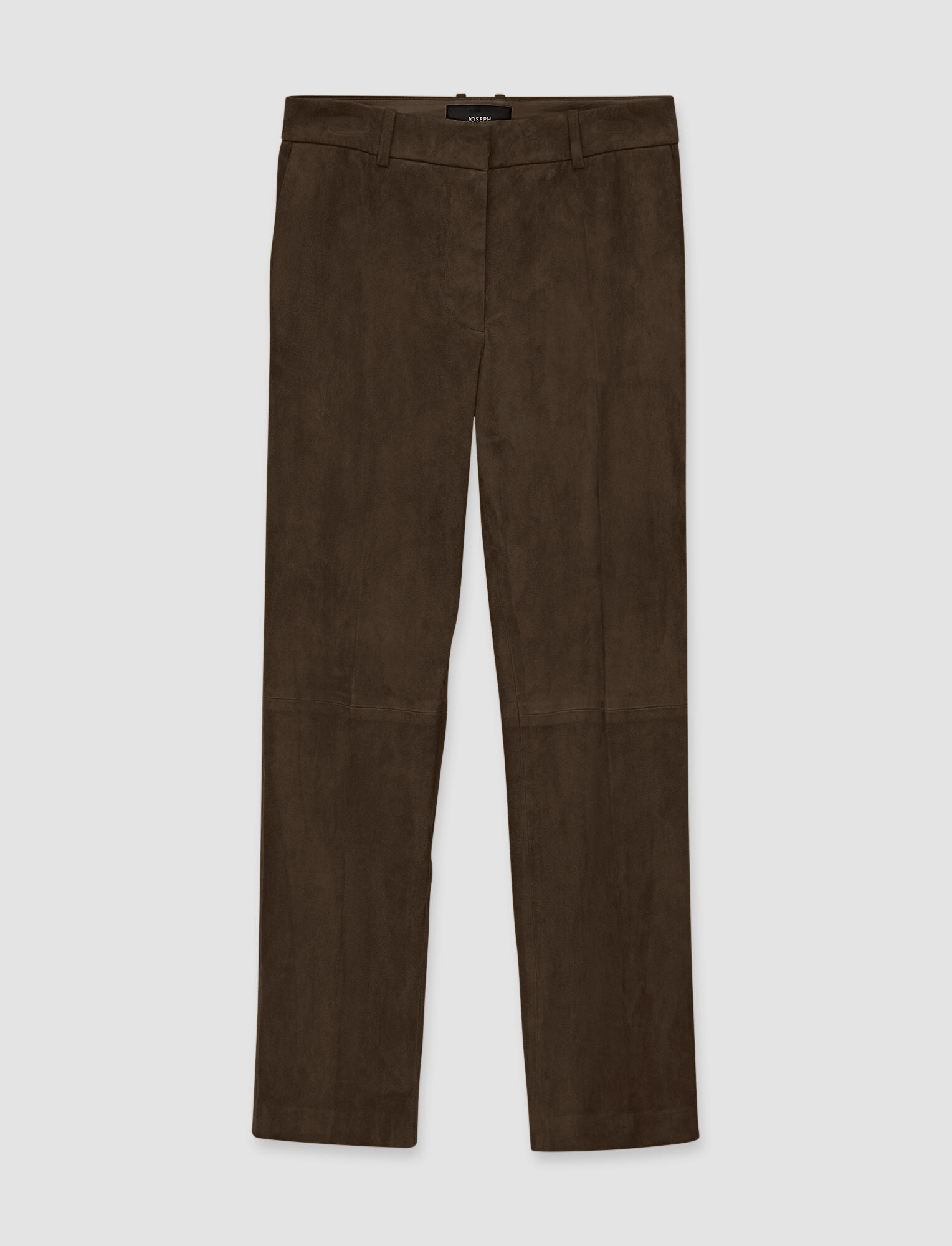Suede Stretch Coleman Trousers in Brown