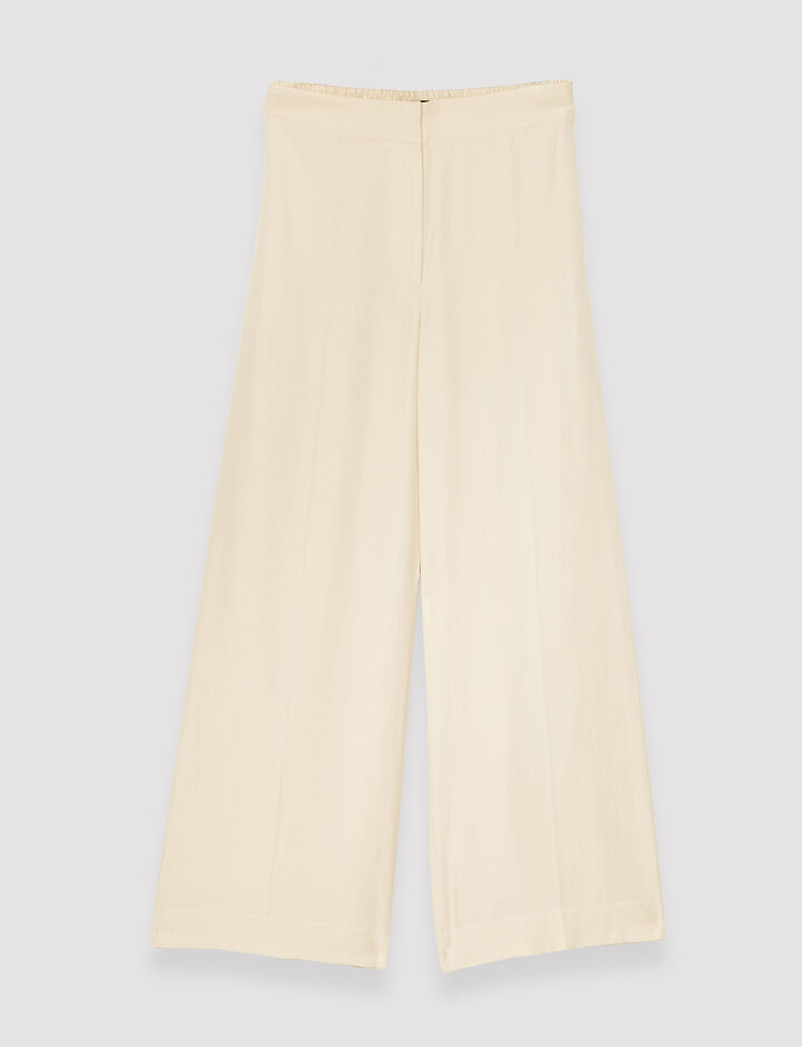 Joseph, Soft Cotton Silk Thurlow Trousers, in Alabaster