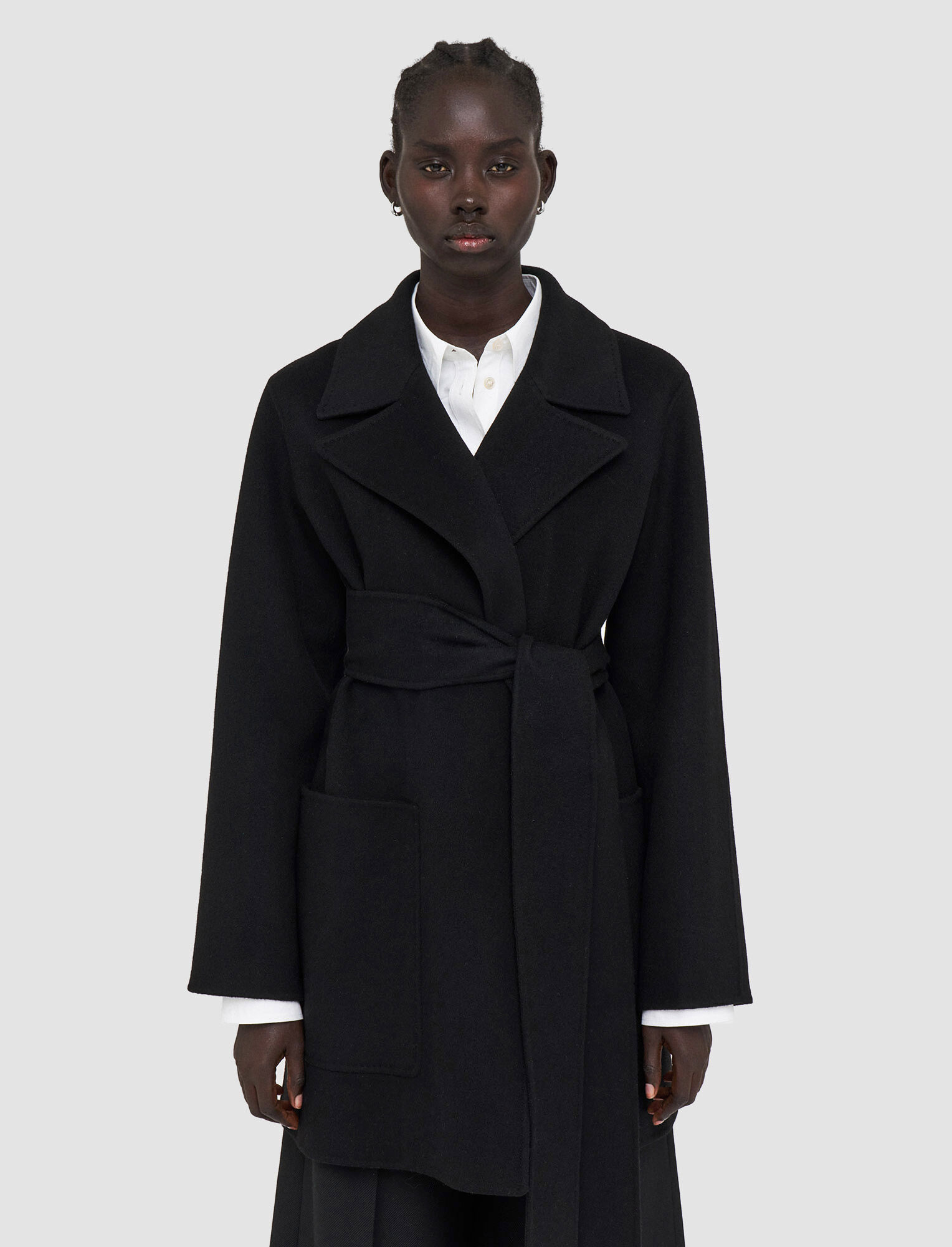 Joseph, Double Face Cashmere Clemence Coat, in Black