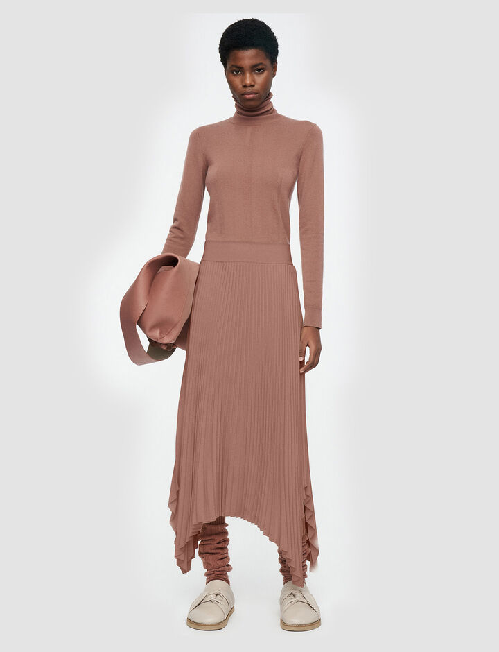 Joseph, Ade-Skirt-Pleated Flannel, in Mauve