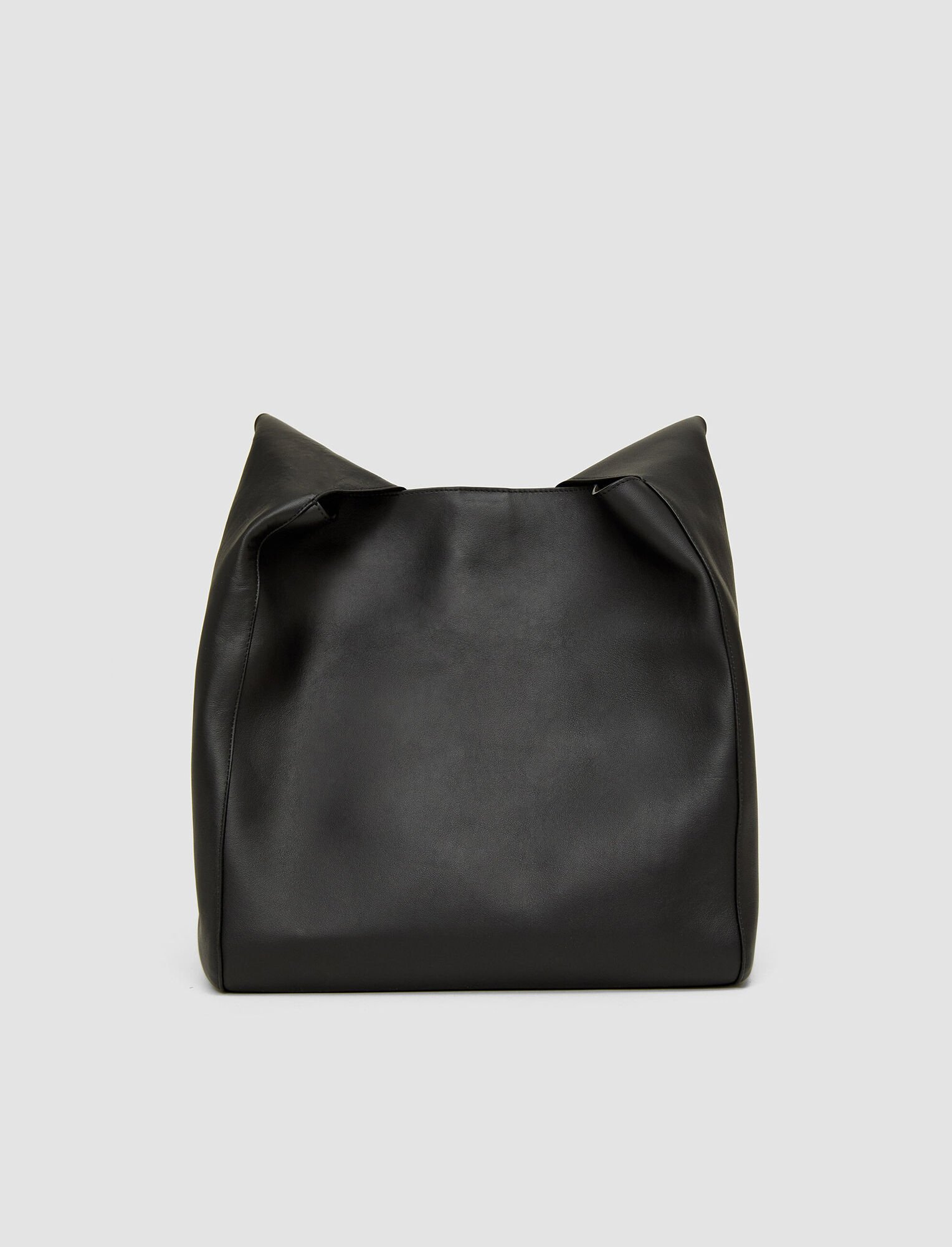Joseph, Leather Slouch Bag, in BLACK