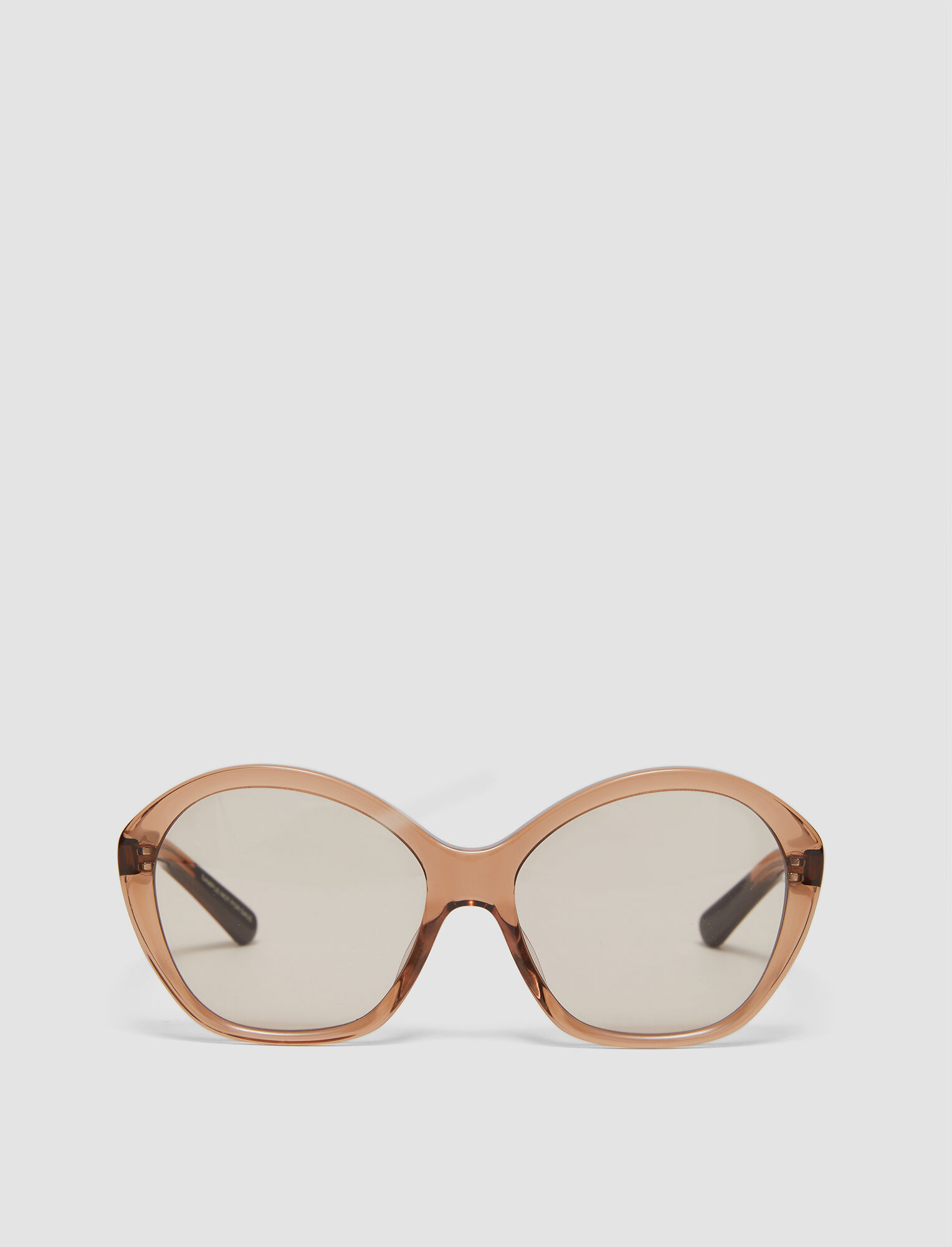 Oversized Round Frame Sunglasses in Chai | JOSEPH US