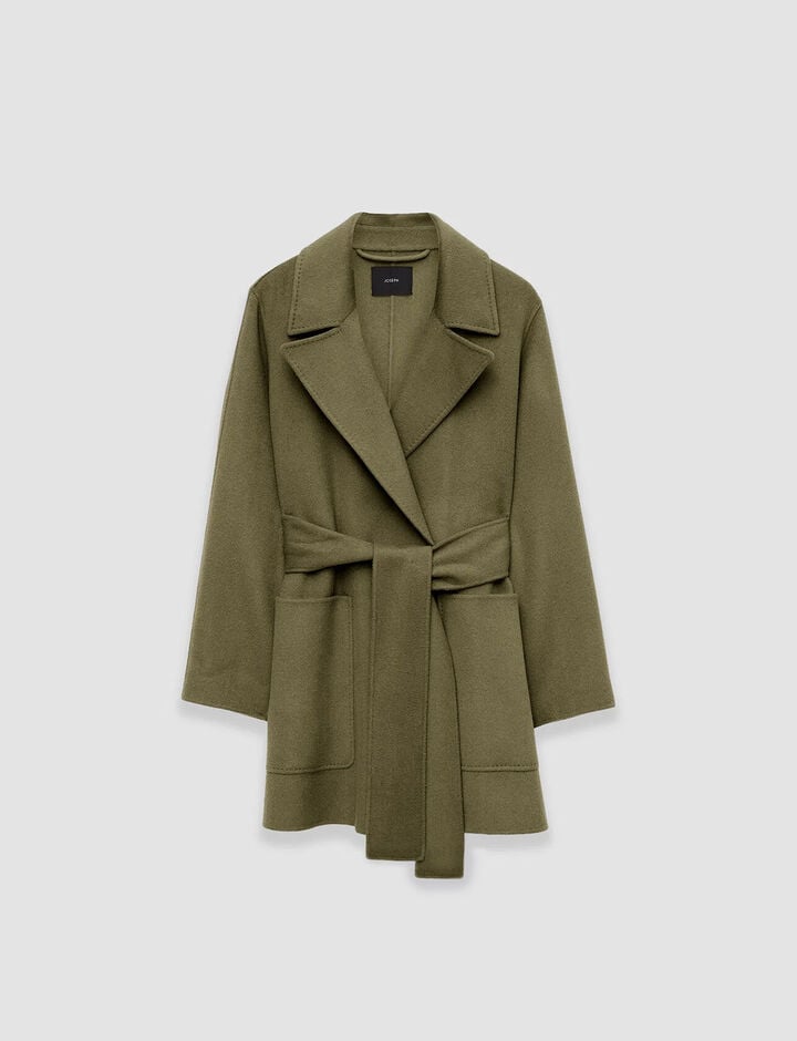 Joseph, Double Face Cashmere Clemence Jacket, in Dark Olive