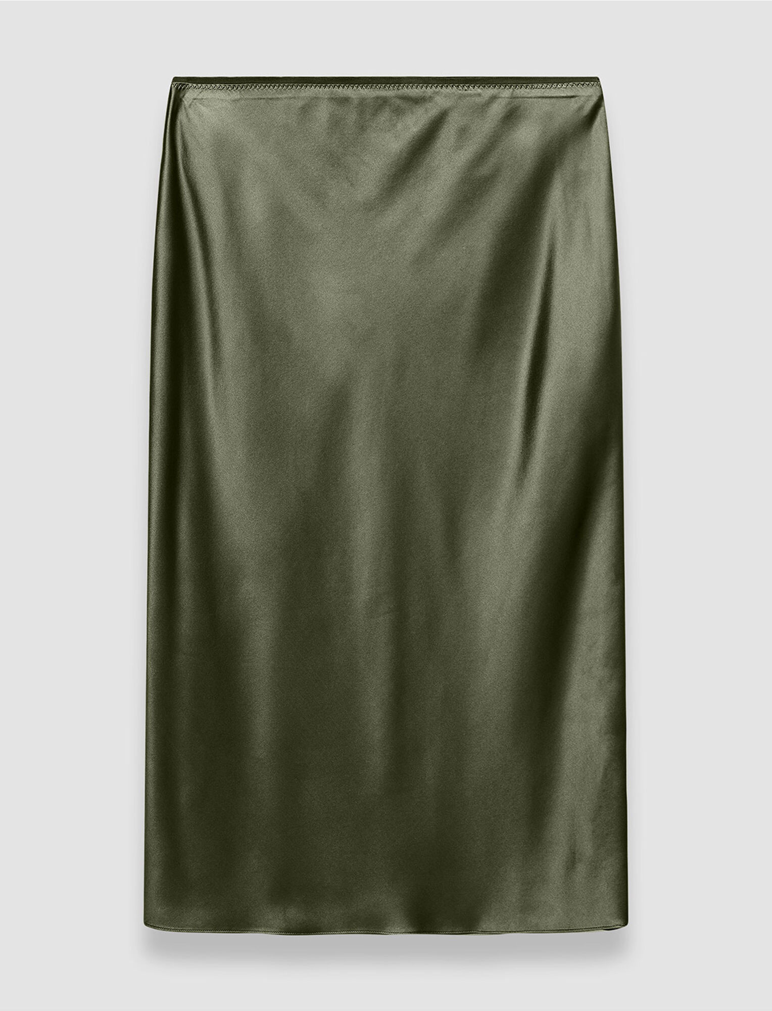 Joseph Silk Satin Isaak Skirt In Green