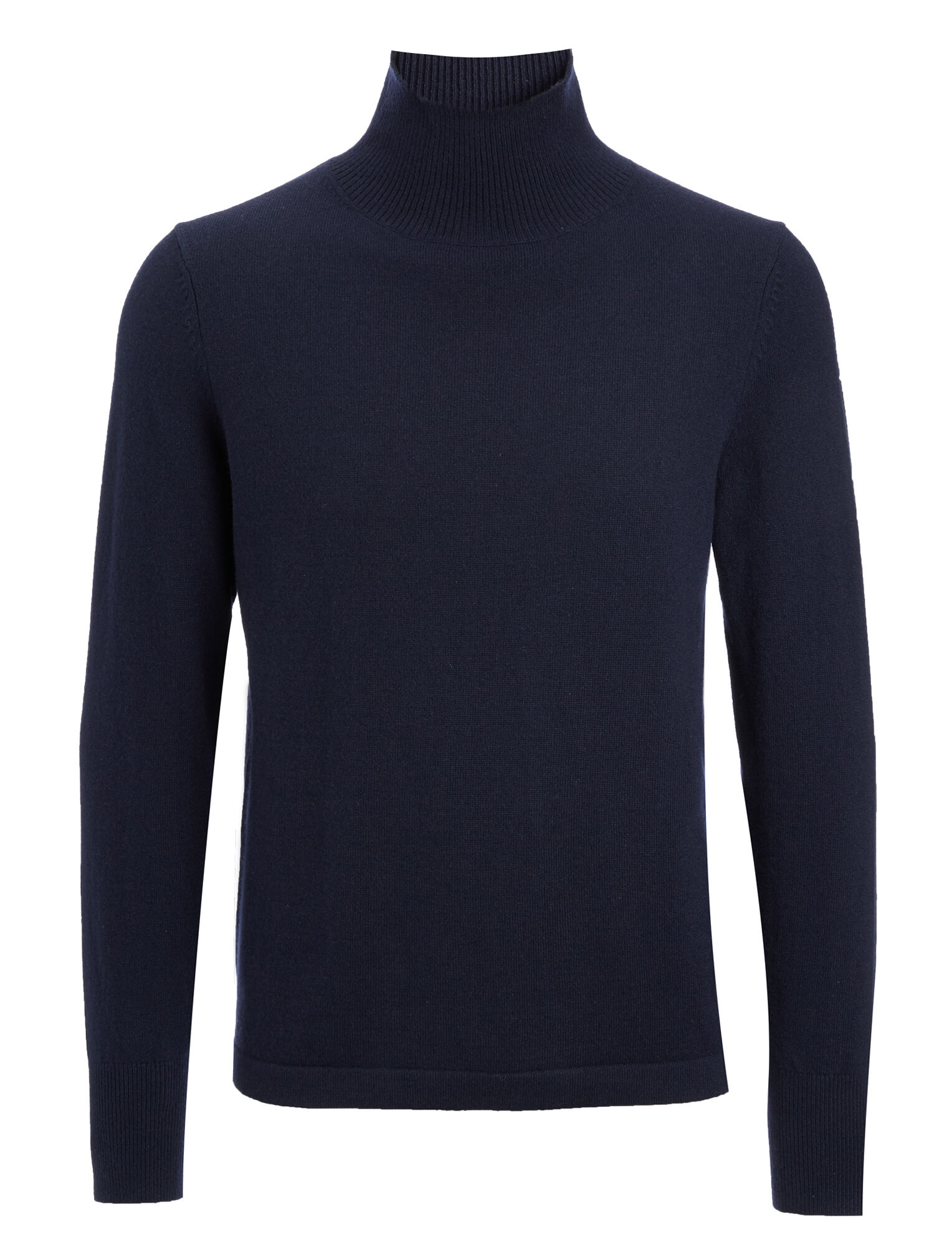 Mongolian Cashmere Roll Neck Sweater in Navy | JOSEPH