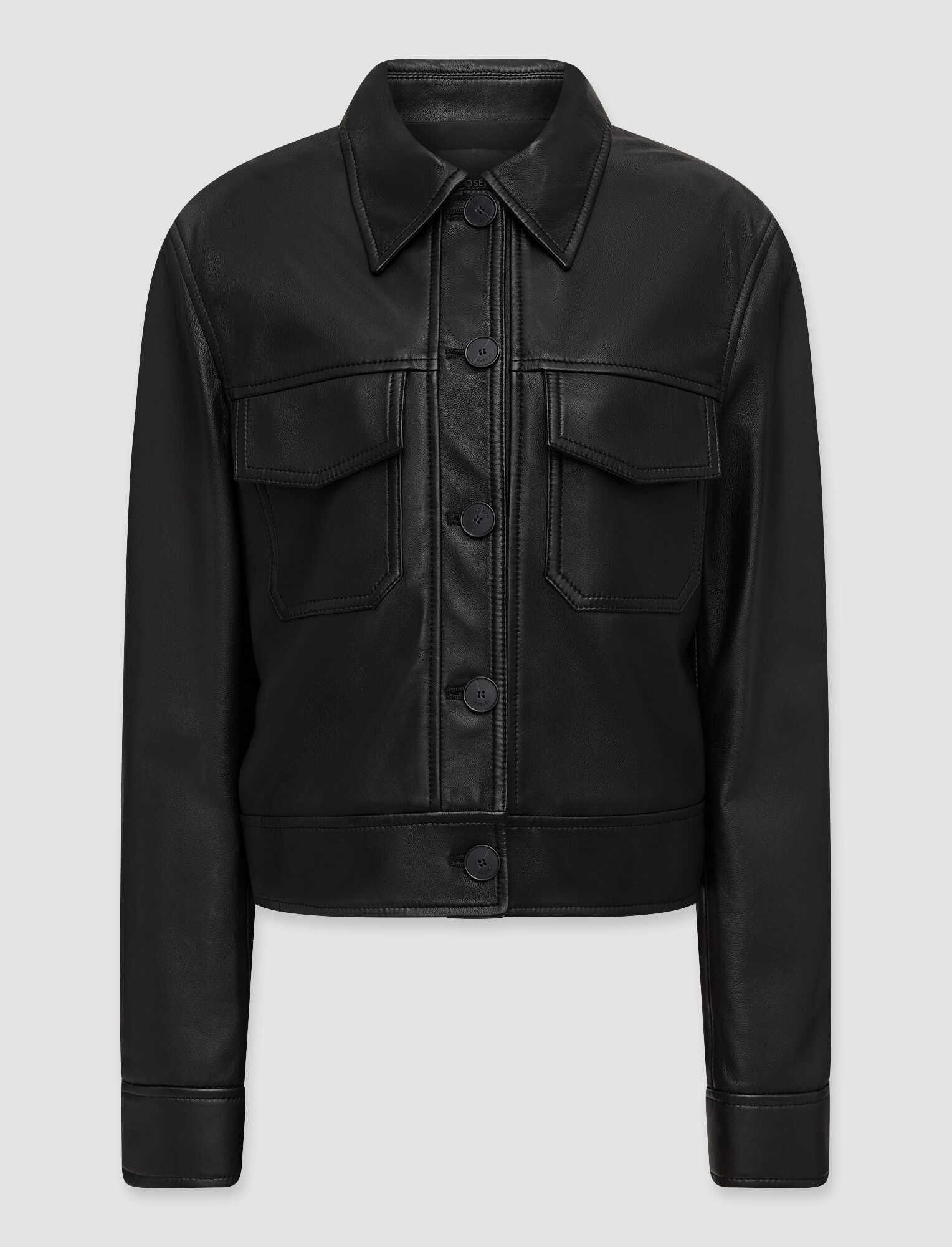 Joseph, Nappa Leather Granville Jacket, in Black