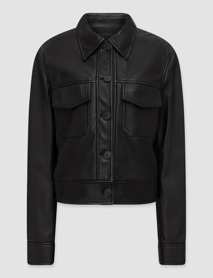 Joseph, Granville-Jacket-Nappa Leather, in Black