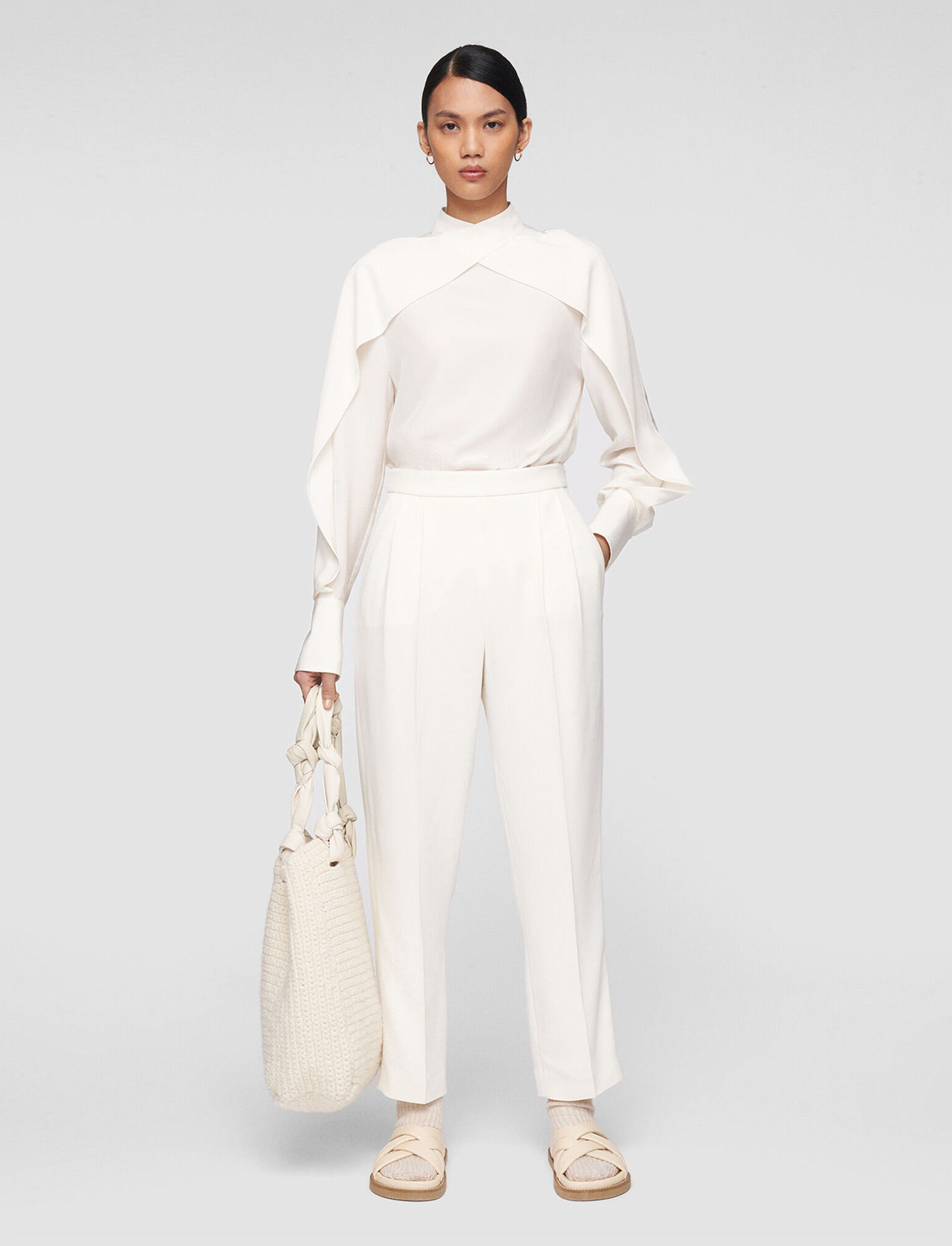 Joseph, Comfort Cady Thea Trousers, in Ivory