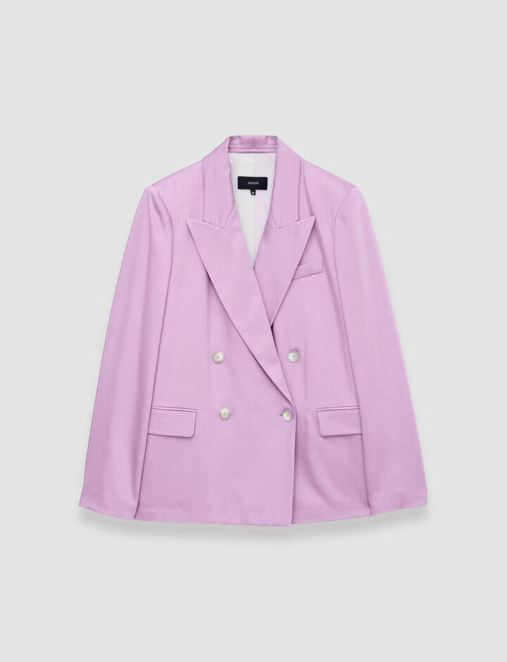 Joseph, Soft Viscose Tailoring Jaden Jacket, in Begonia Pink