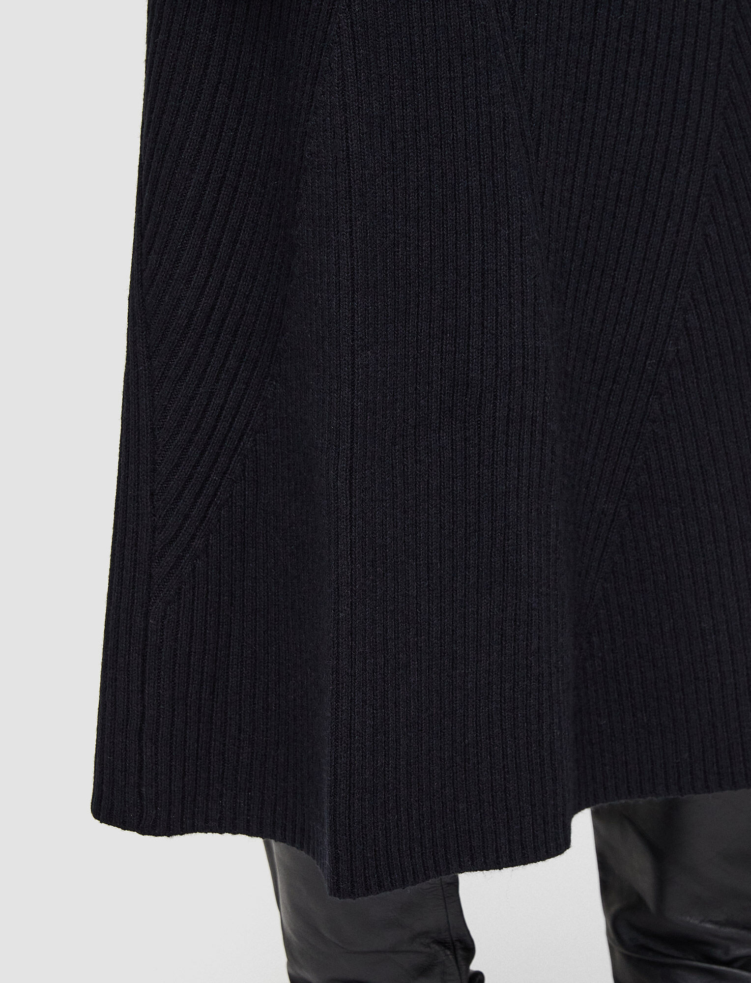Joseph, Luxe Cardigan Stitch Skirt, in Black