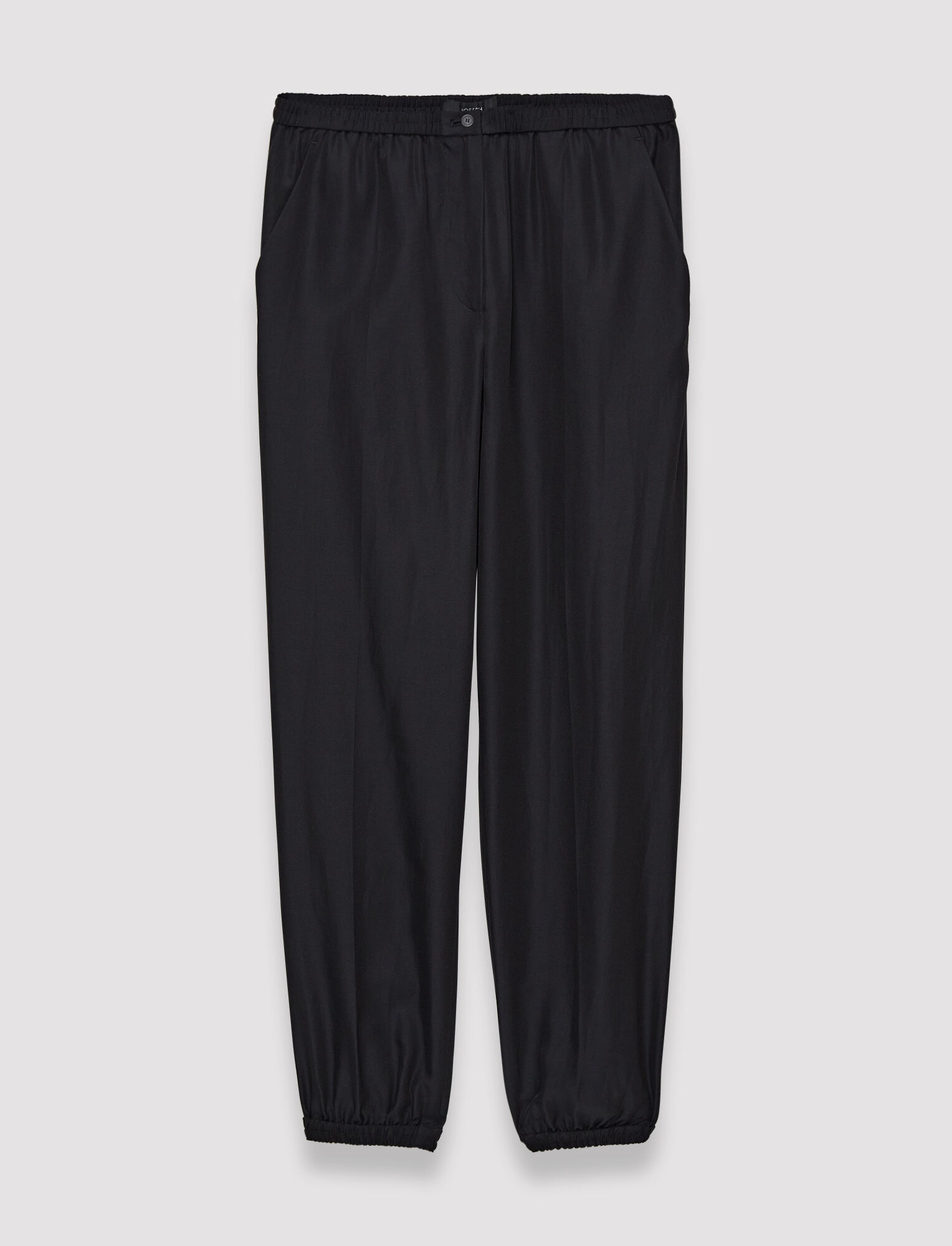 Joseph, Soft Cotton Silk Taio Trousers, in Black
