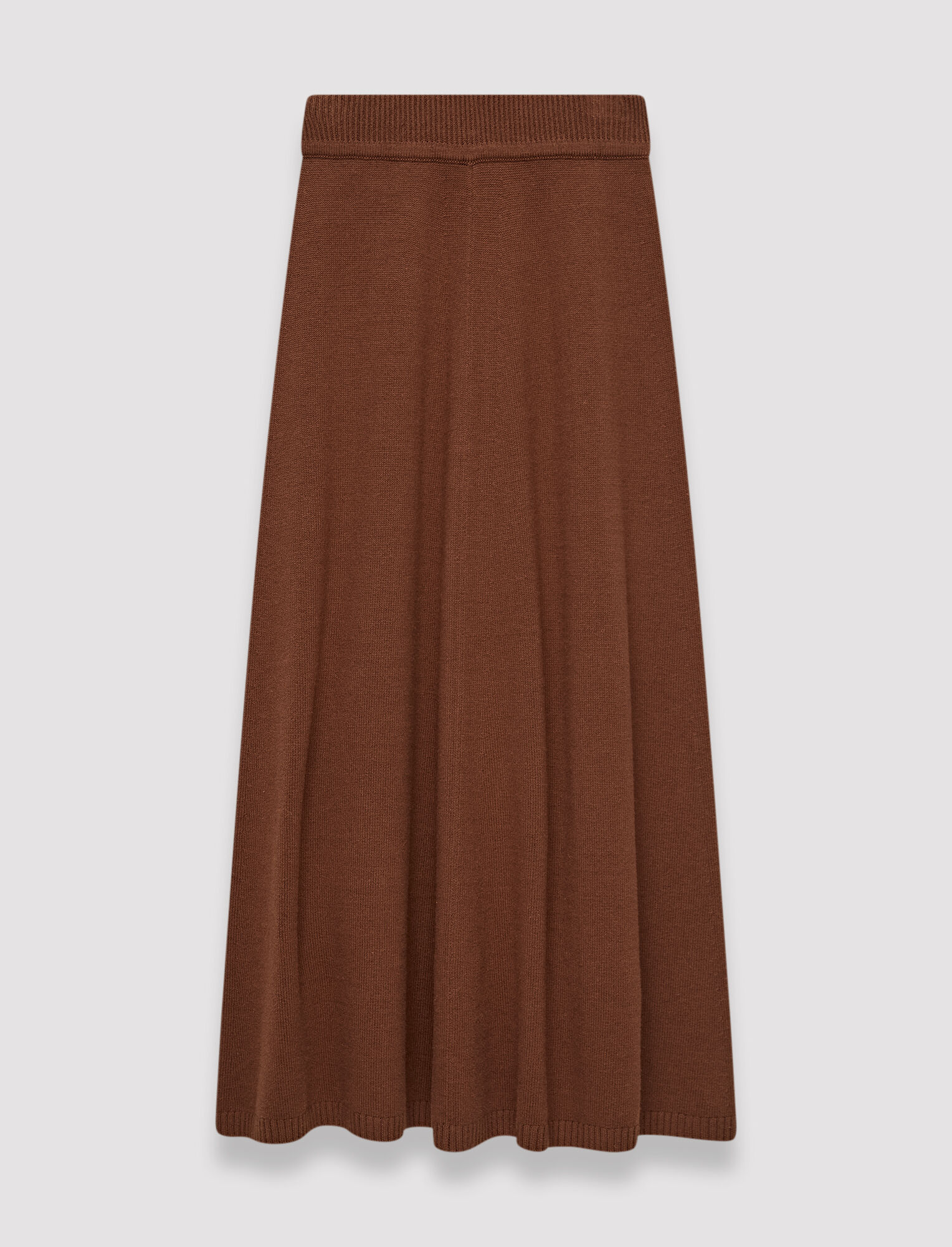 Joseph Silk-blend Midi Skirt In Mahogany