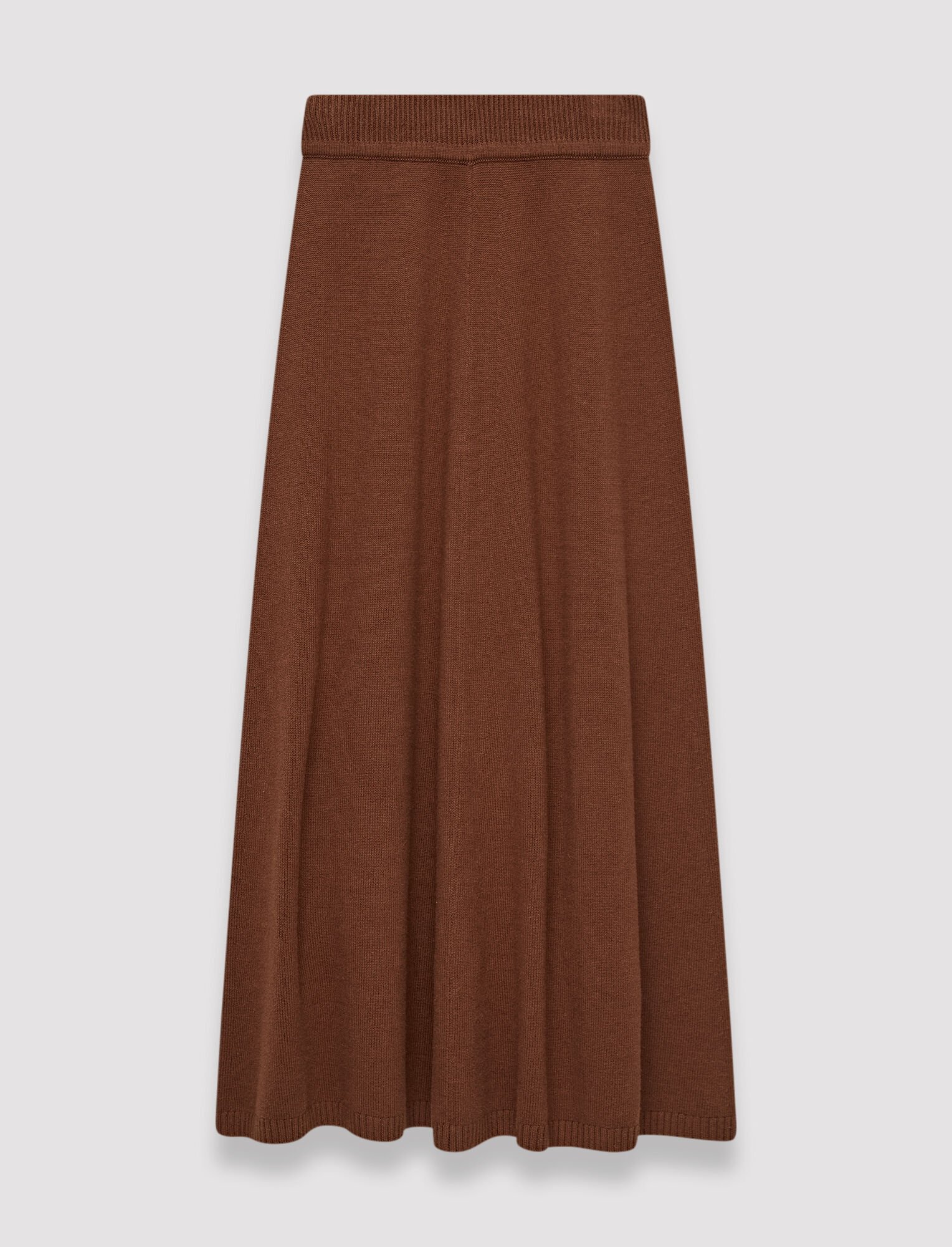 Joseph Silk-blend Midi Skirt In Mahogany