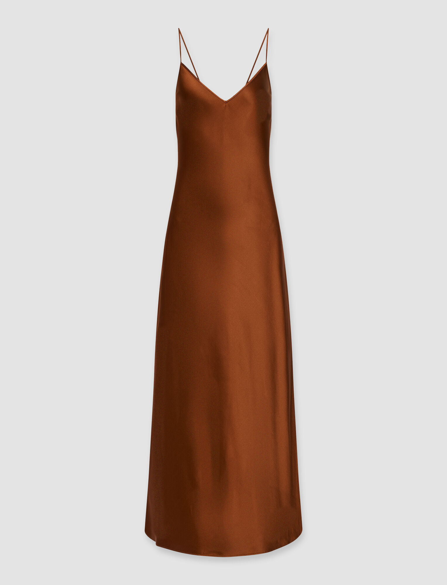 Joseph, Silk Satin Clea Dress, in Copper