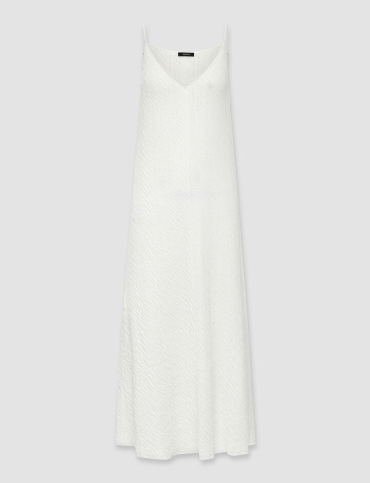 Joseph, Crinkled Cotton Dress, in Ivory