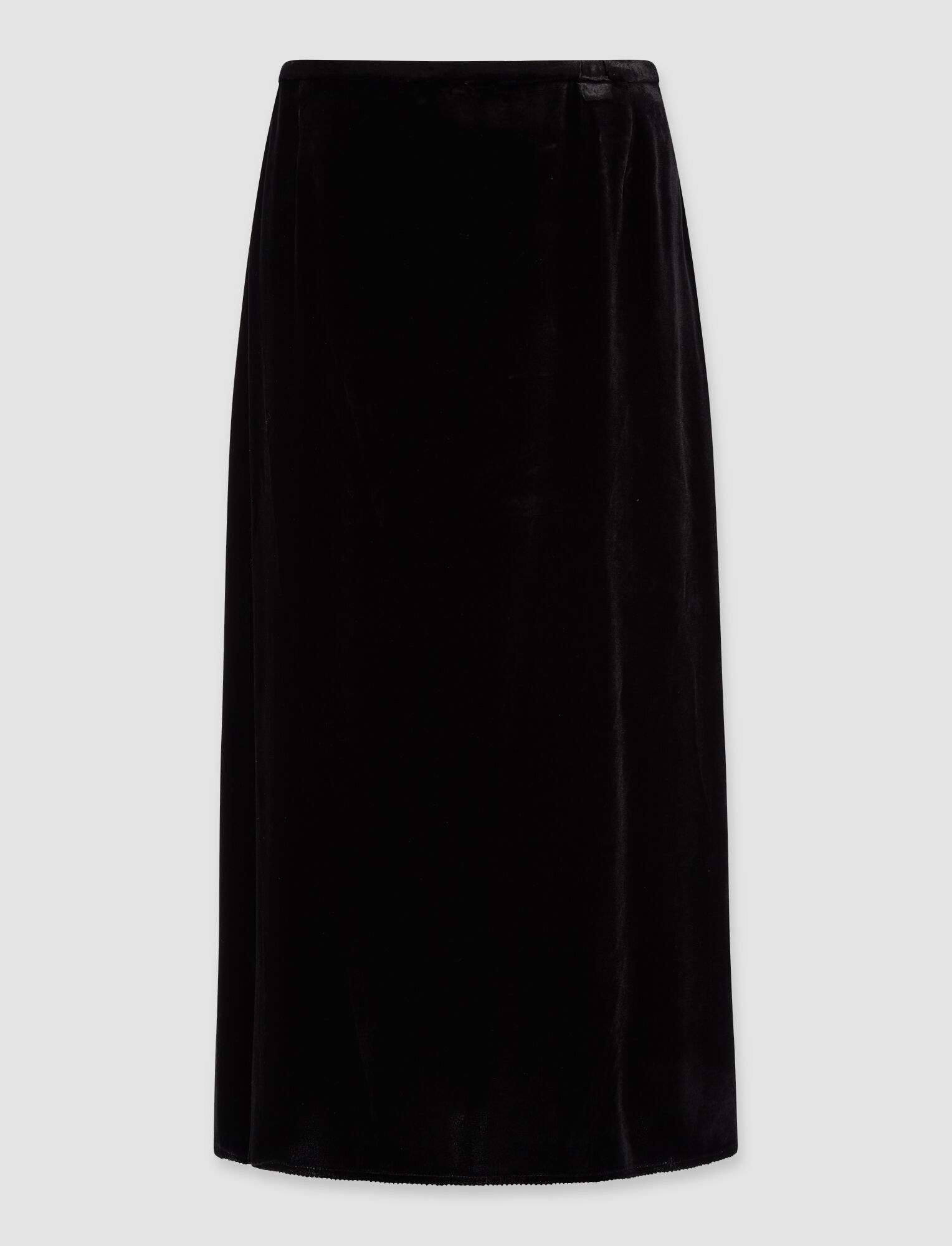 Joseph, Drapy Velvet Sabra Skirt, in Black
