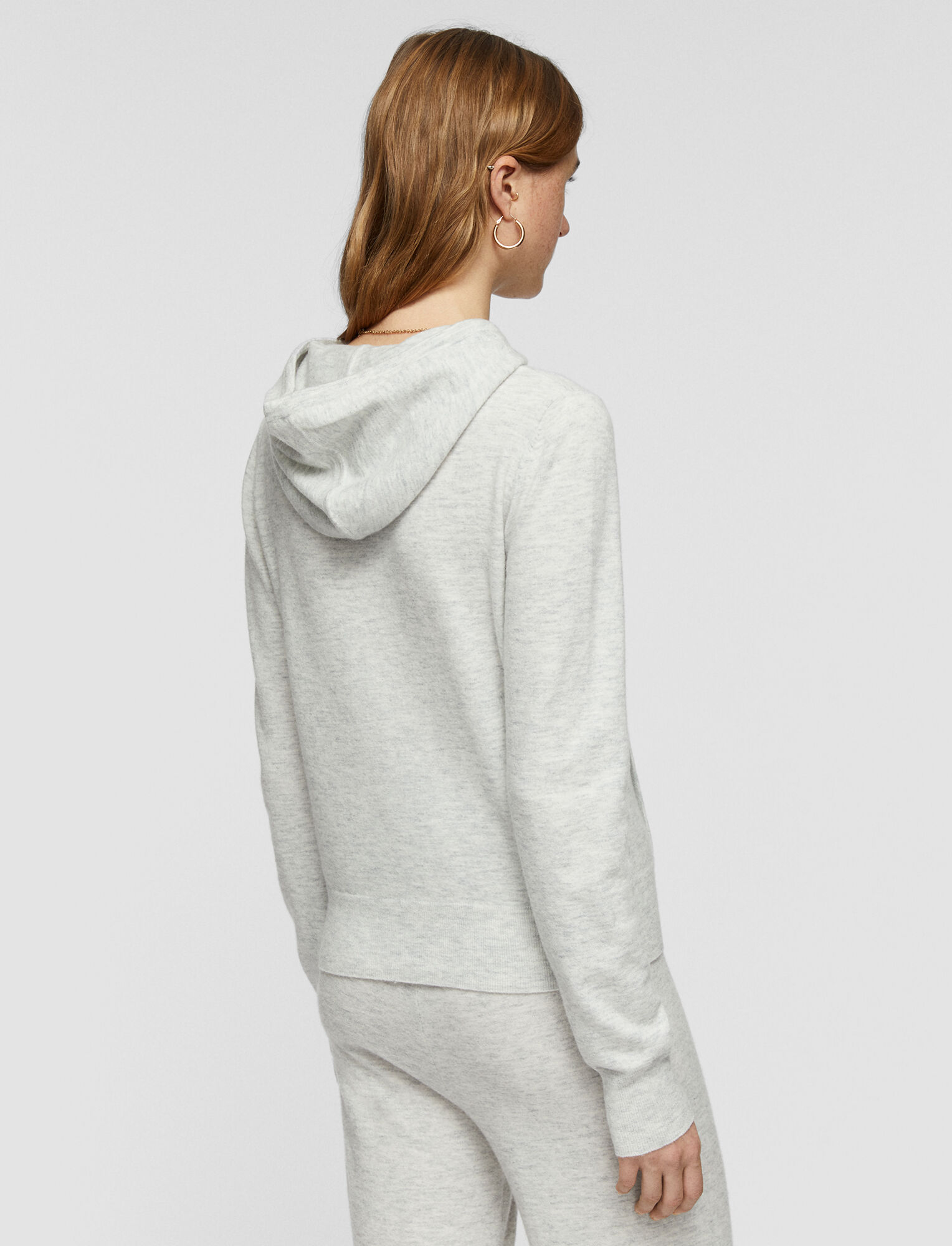 Joseph, Cosy Wool Cashmere Hoodie, in PEARL