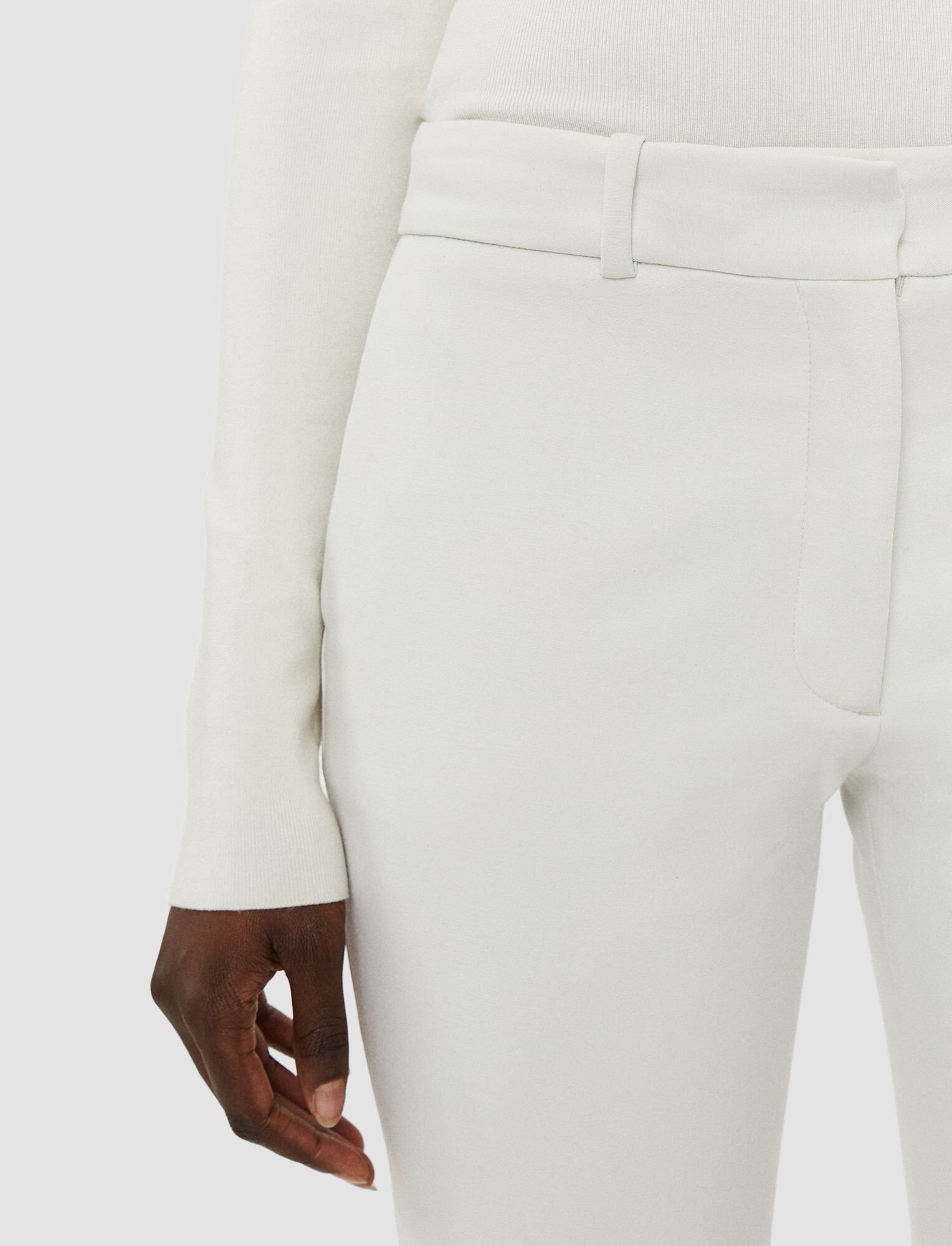 Joseph, Toile Stretch Bing Court Trousers, in Ivory