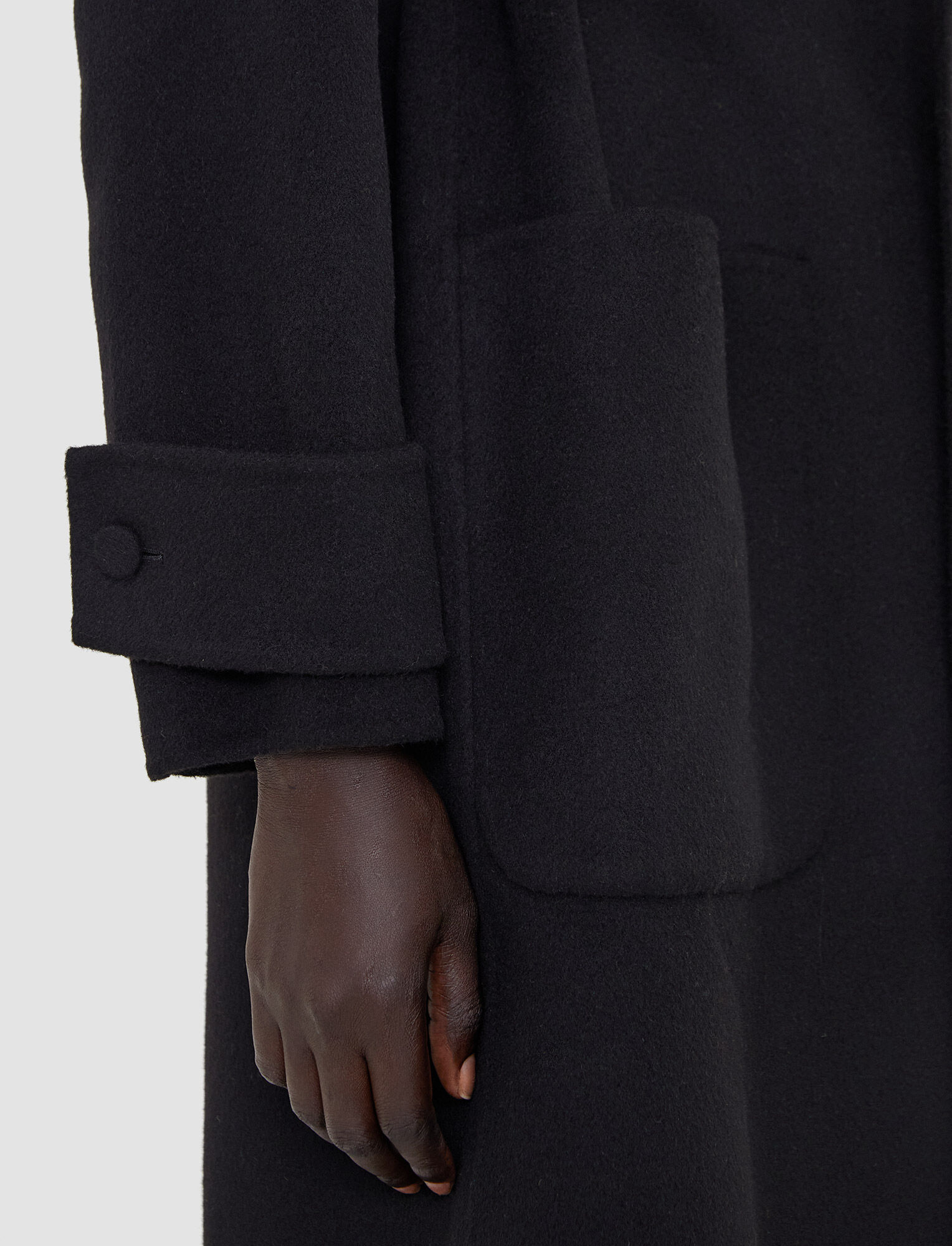 Joseph, Double Face Cashmere Arline Coat, in Black