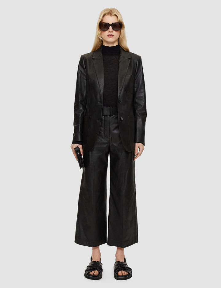 Joseph, Nappa Leather Jacques Jacket, in Black