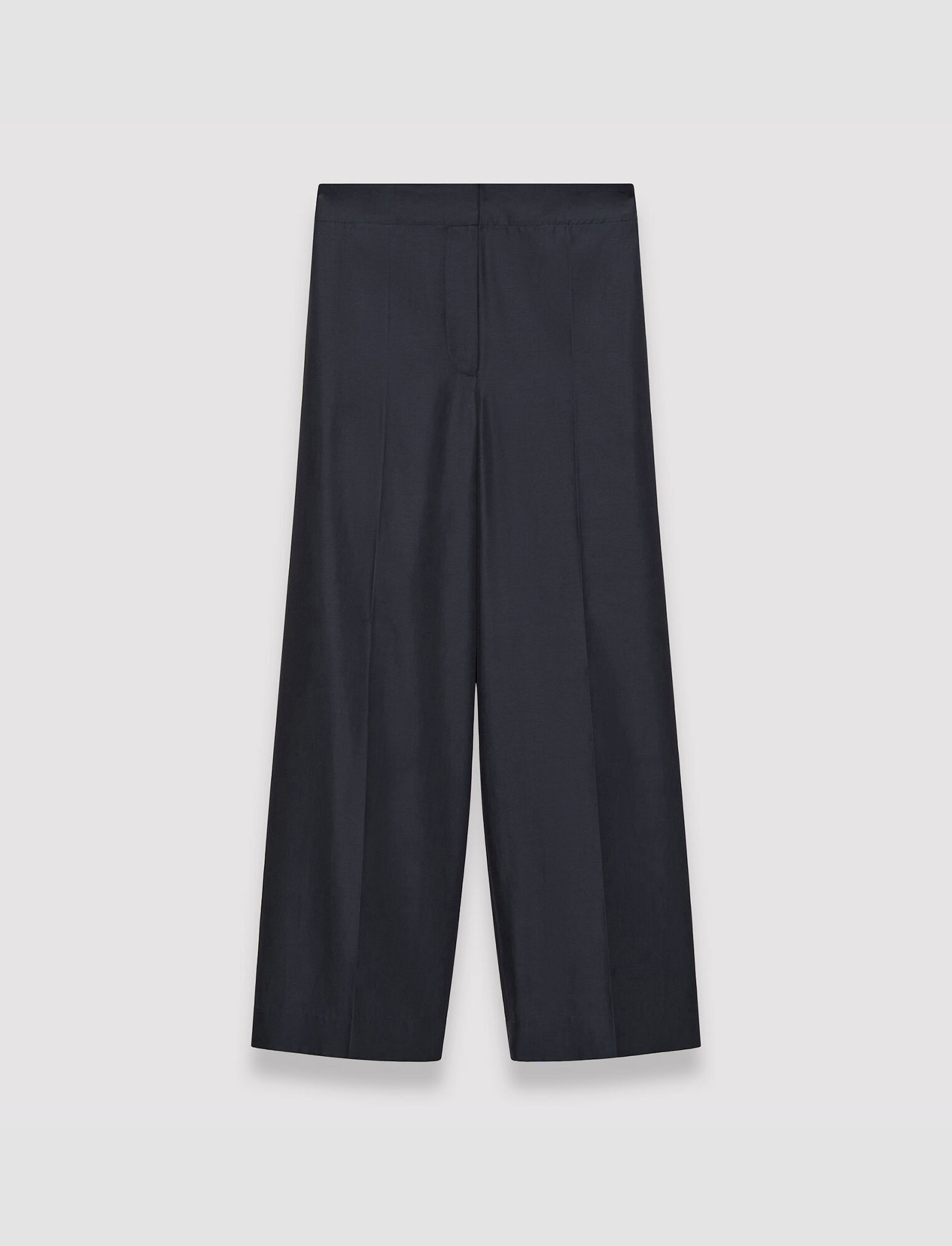 Shop Joseph Soft Cotton Silk Thurlow Trousers In Navy
