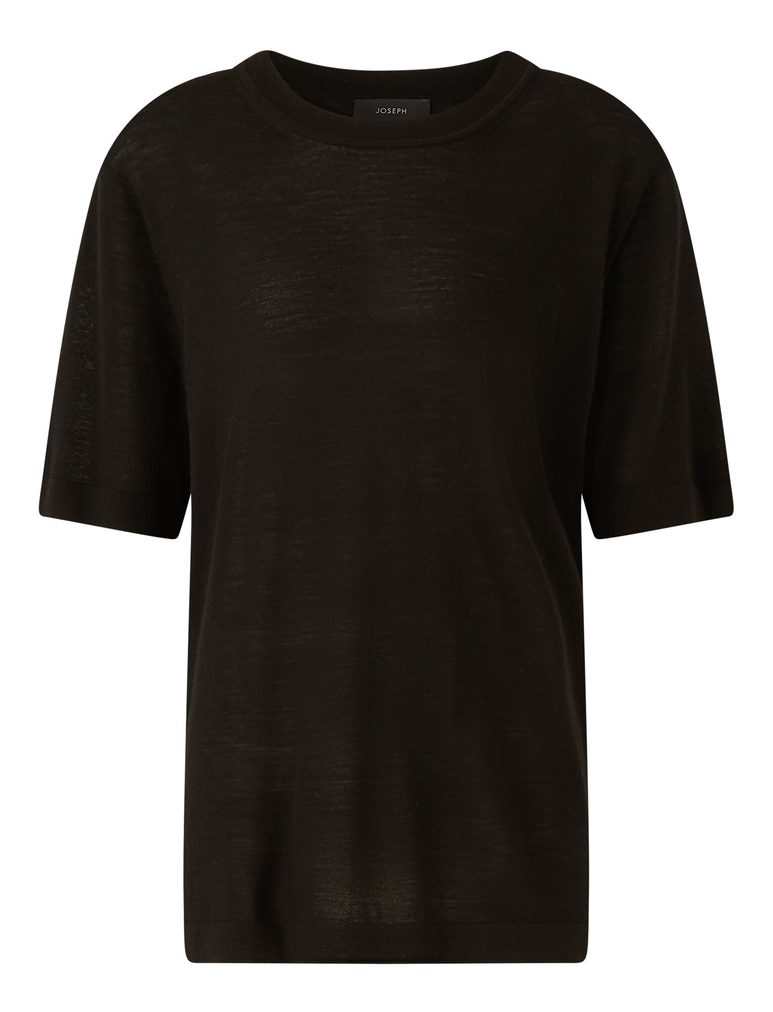 Joseph, Tee-shirt tricoté en cashair, in Black