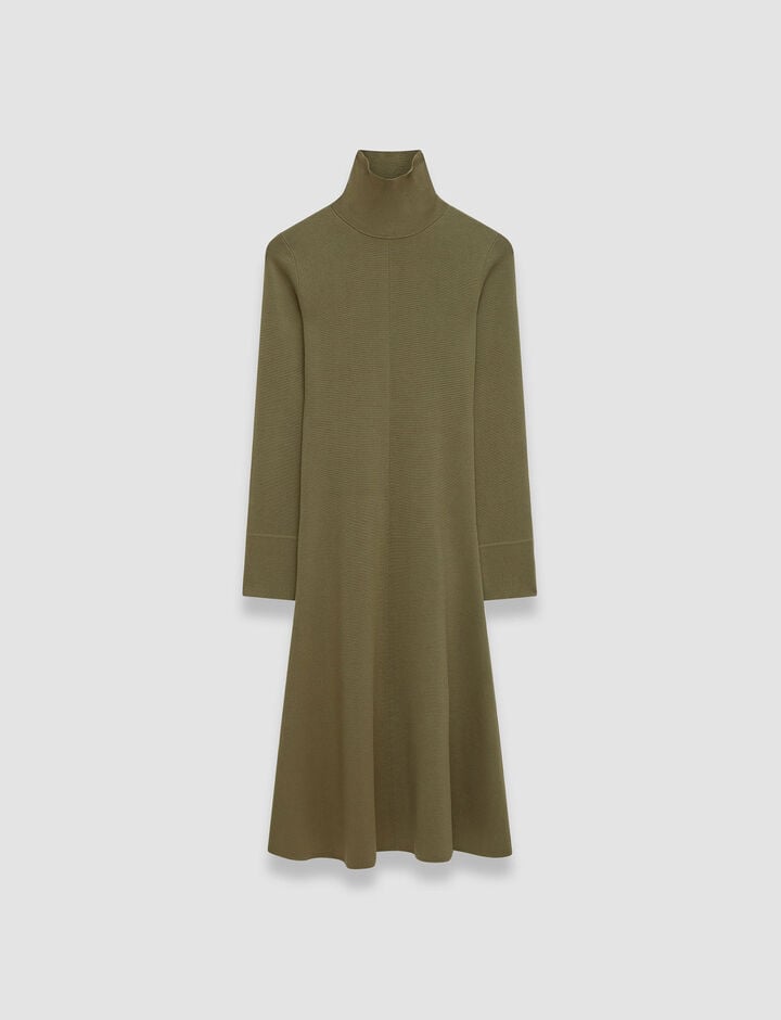 Joseph, Silk Stretch Dress, in Dark Olive