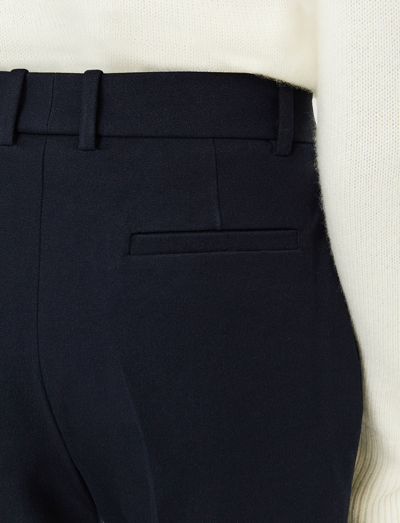 Joseph, Gabardine Stretch Tafira Trousers – Shorter Length, in Navy
