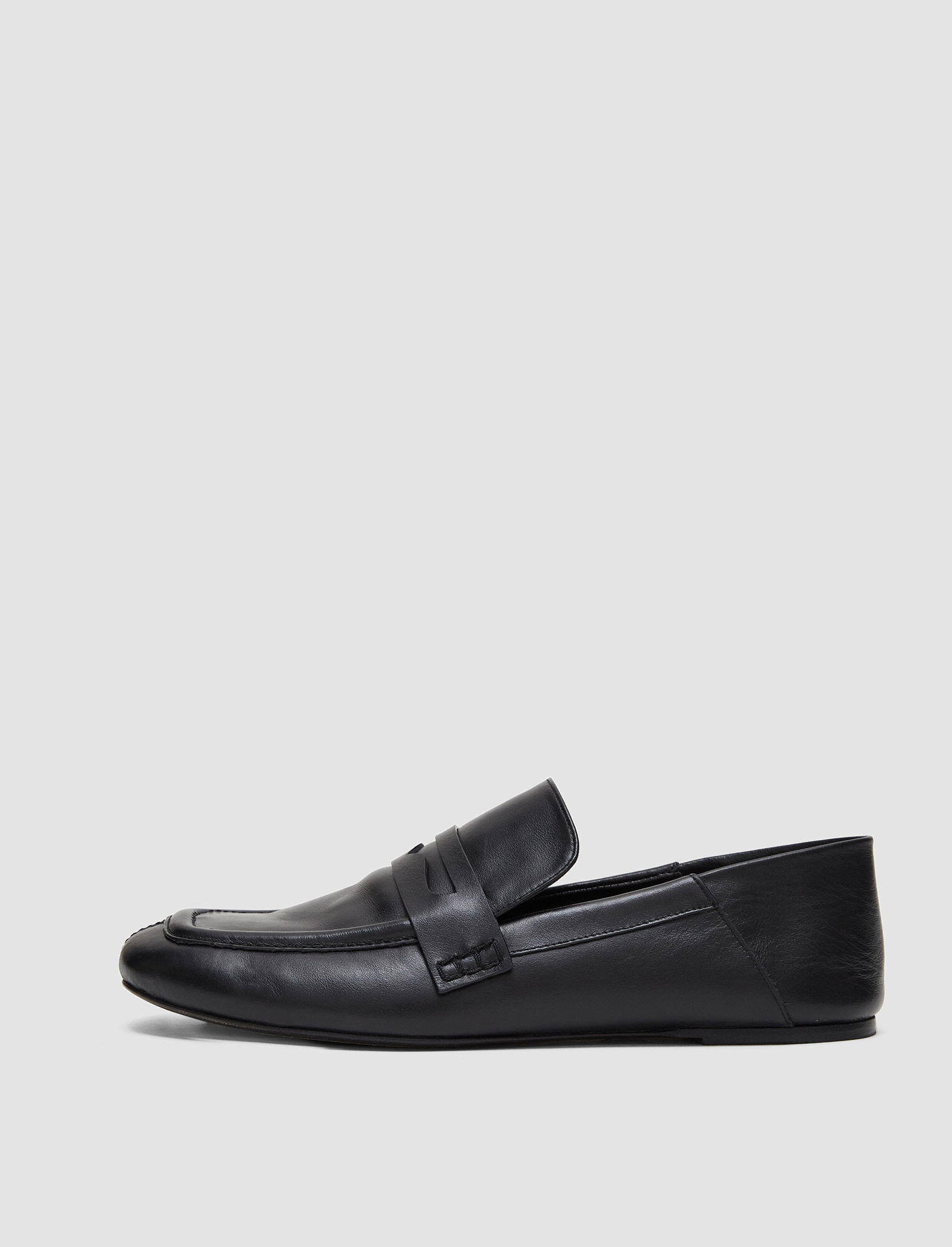 Joseph Leather Loafer In Black