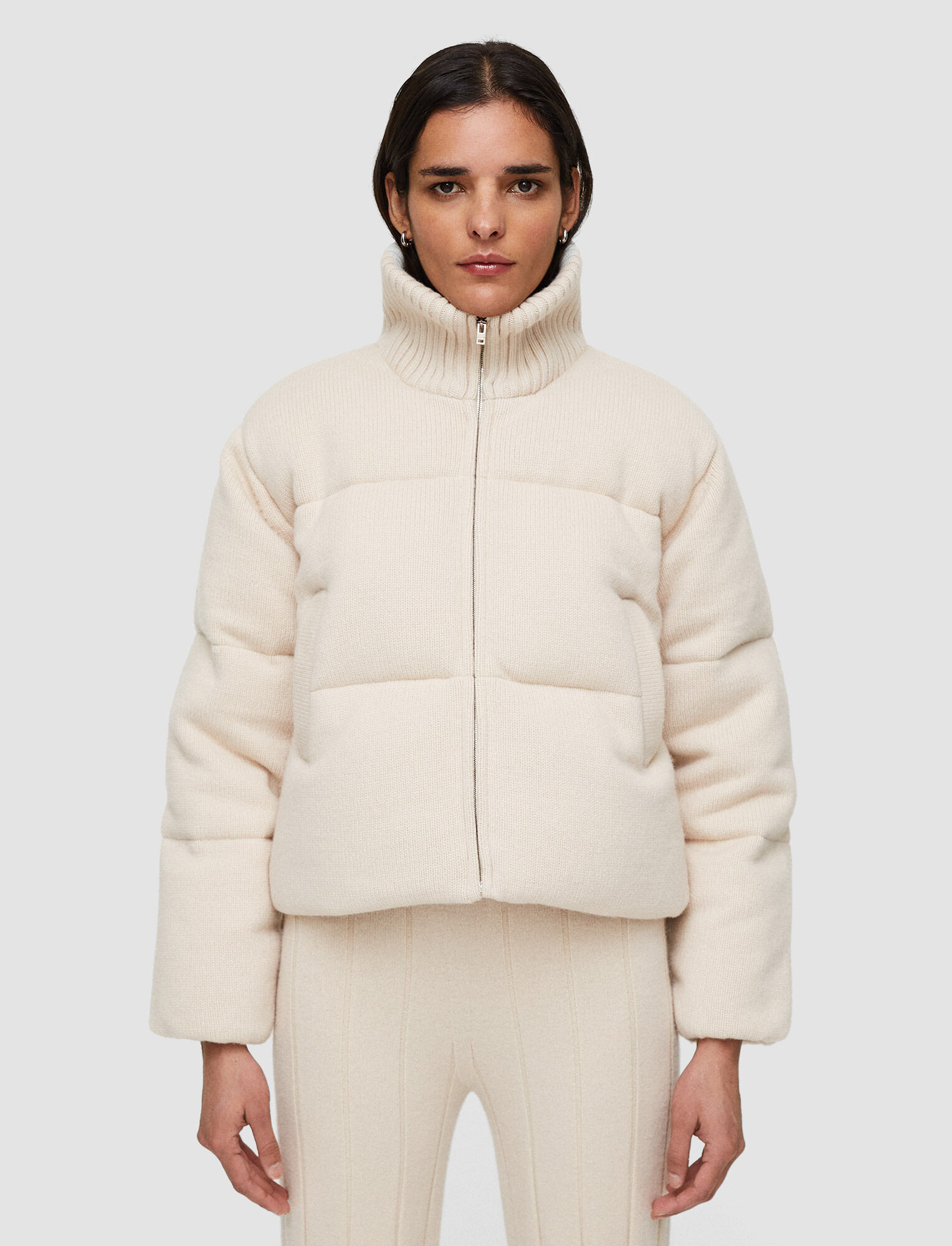 Joseph, Soft Wool Puffer Jacket, in Parchment