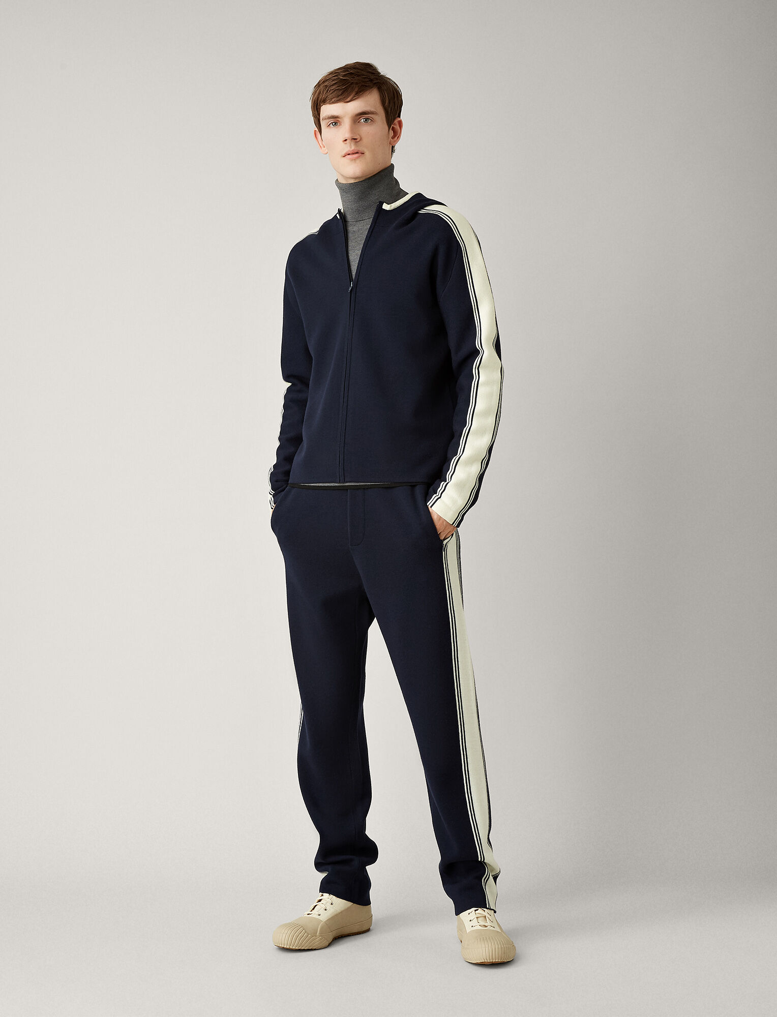 Joseph, Sportwear Milano Knit Hoody, in NAVY