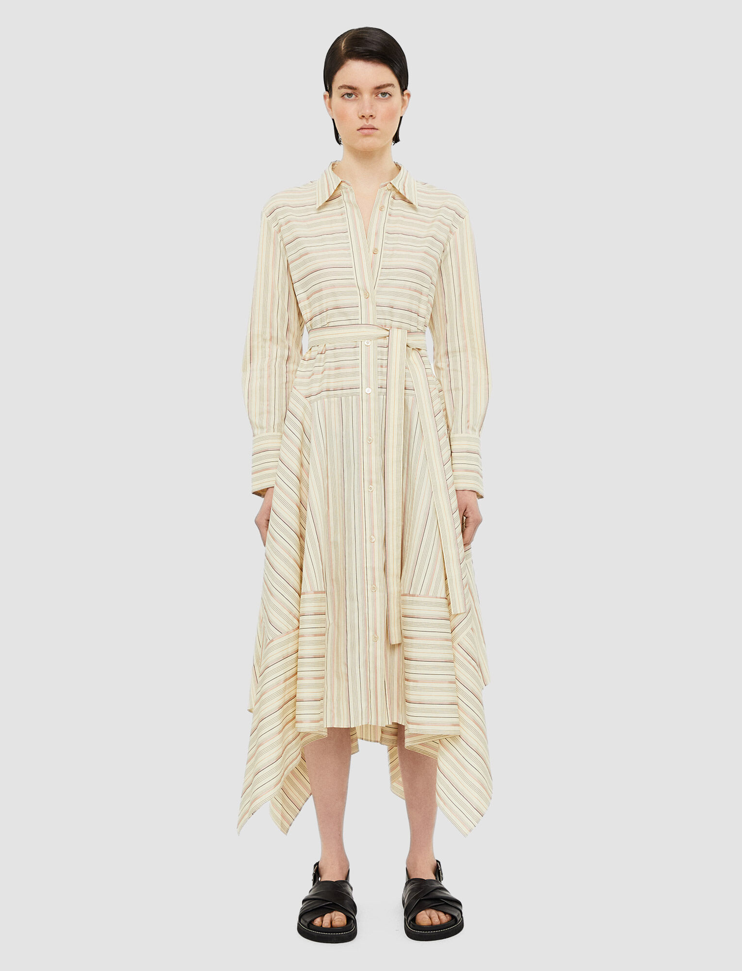 Joseph, Silk Cotton Stripe Golford Dress, in Maplewood